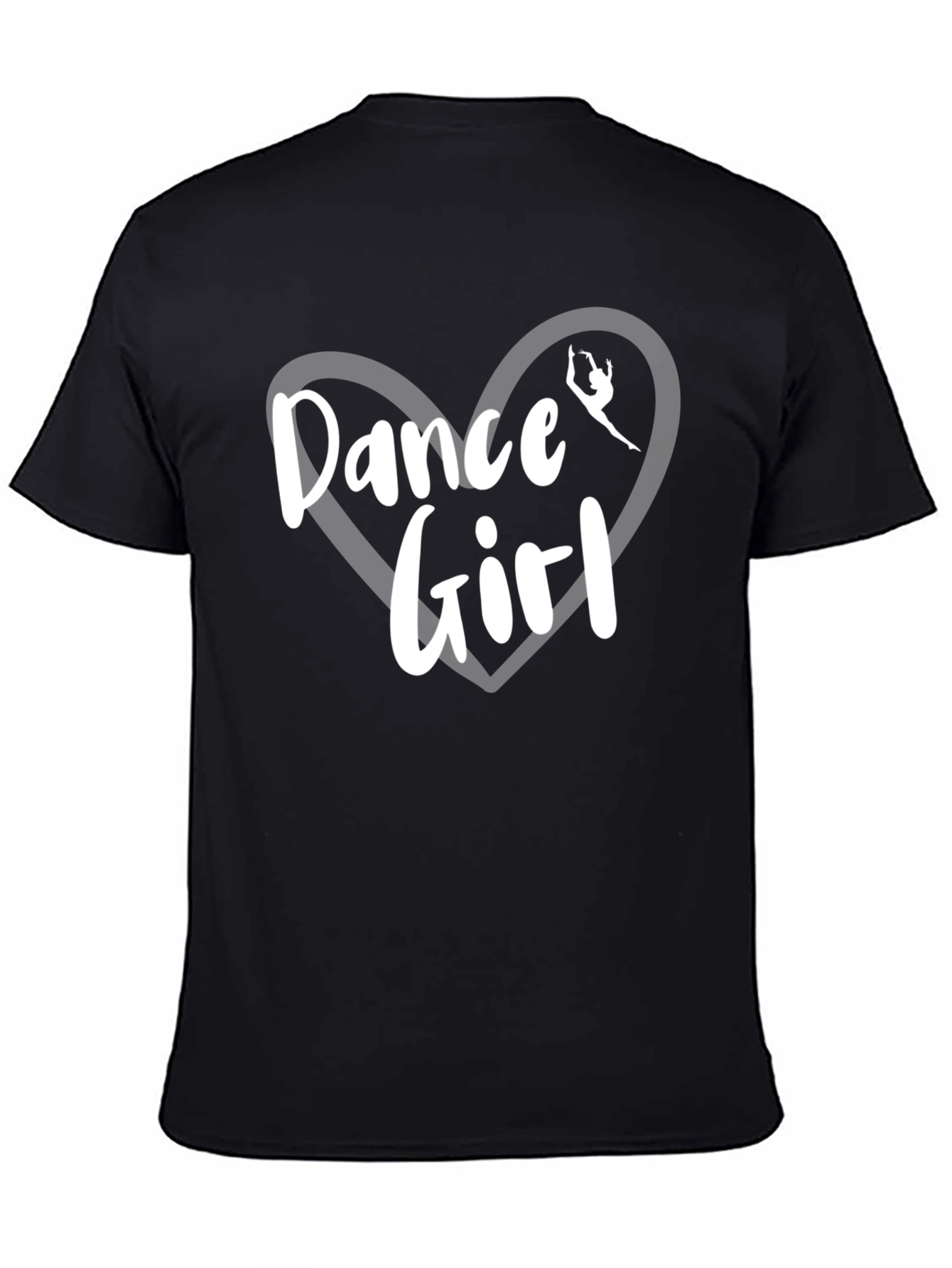 Black Dance Girl Graphic Tee - Black Cotton T-Shirt view 4
