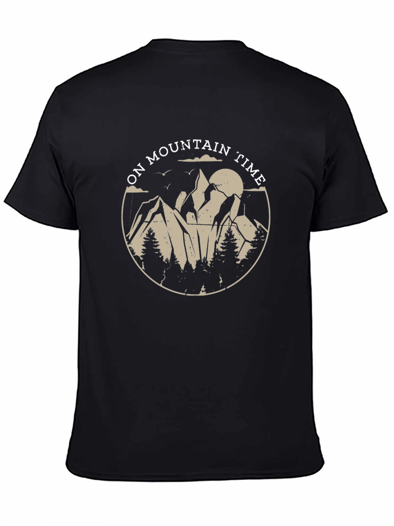 Black Mountain Time Graphic Tee - Black Crew Neck view 4