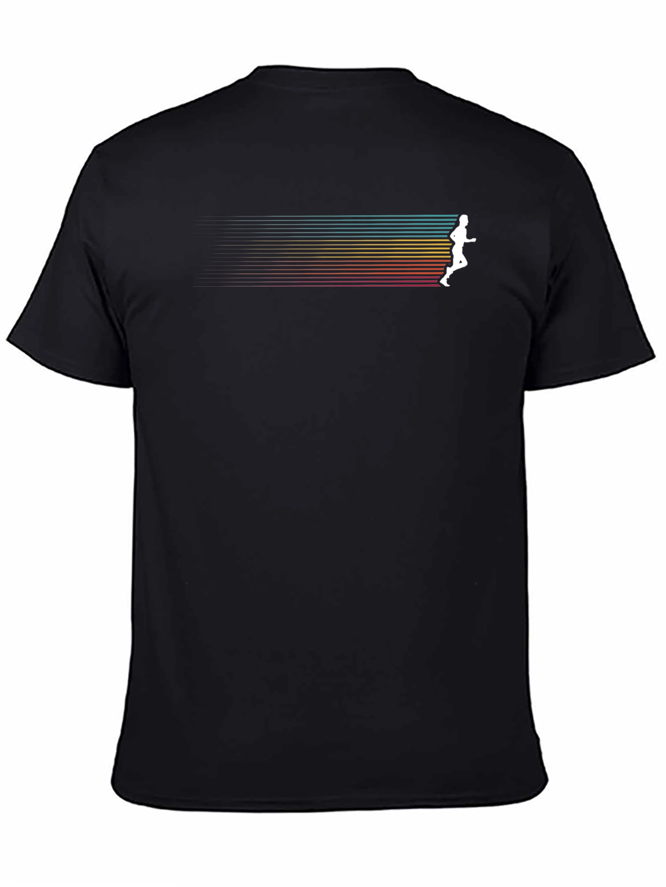 Black Retro Runner Graphic T-Shirt view 4