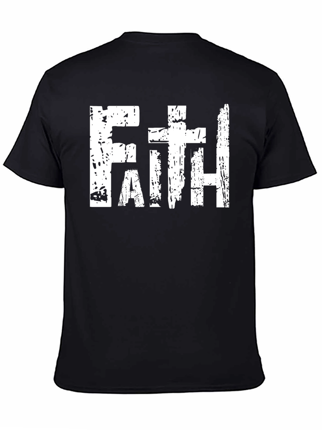 Black Faith Graphic Print Black T-Shirt view 4