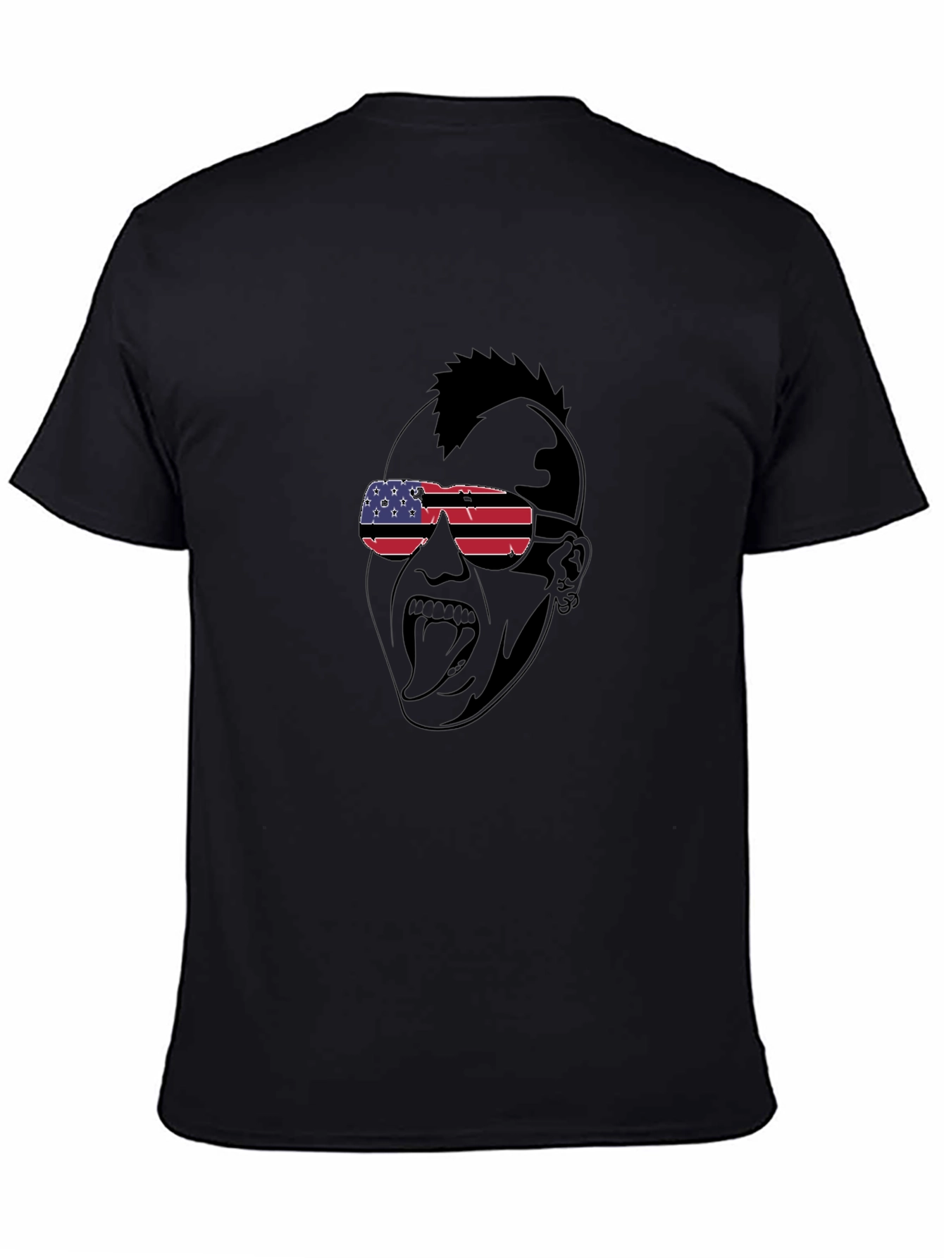 USA Flag Sunglasses Punk Graphic T-Shirt - 4