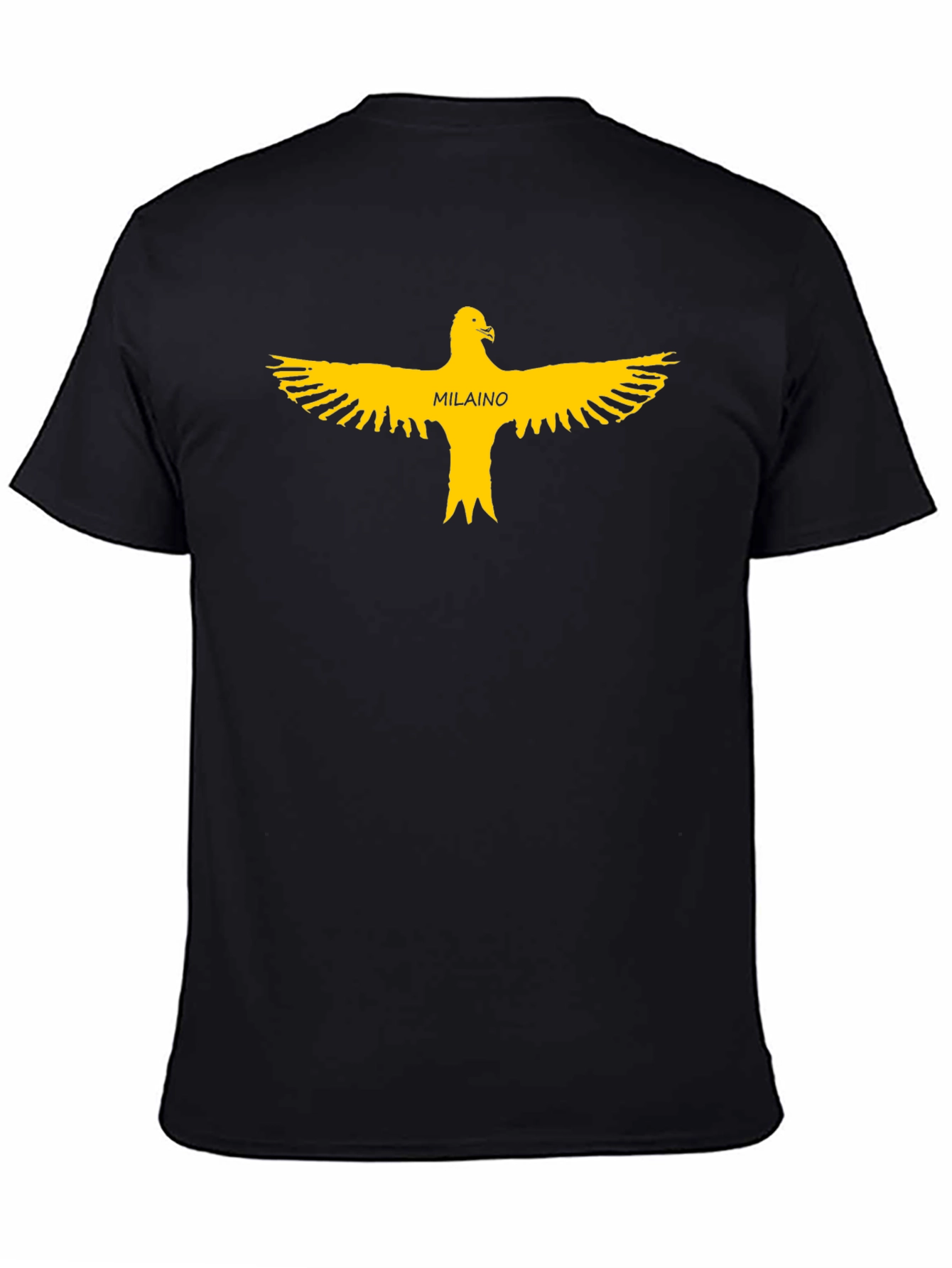 Black Black T-Shirt with Yellow Bird Milano Graphic view 4
