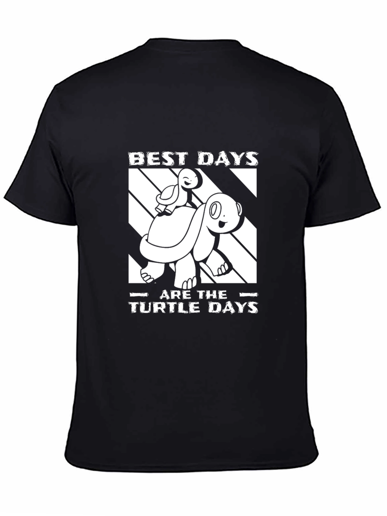 Black Best Days Turtle Graphic Tee view 4