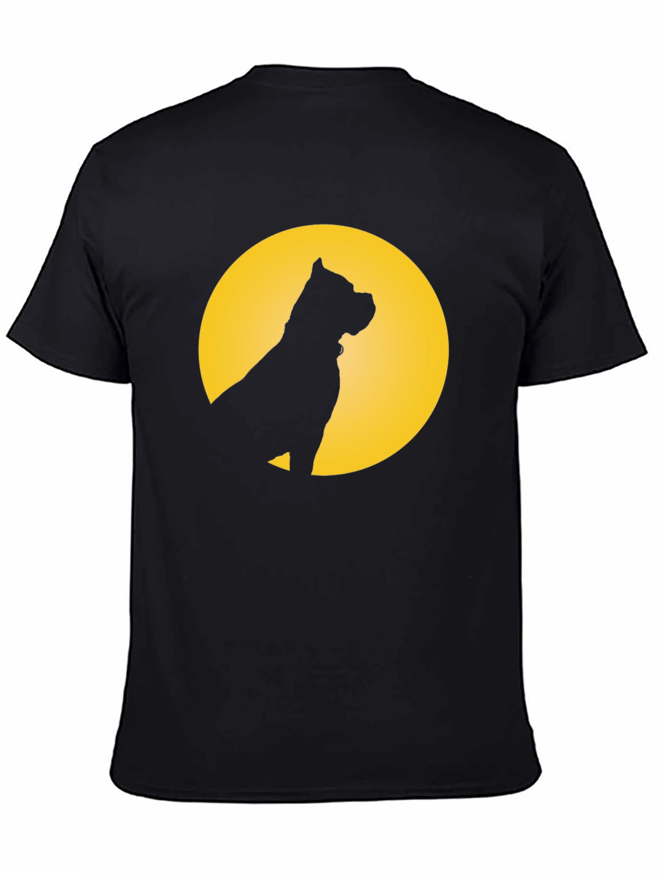 Black Dog Silhouette Graphic Tee - Black view 4
