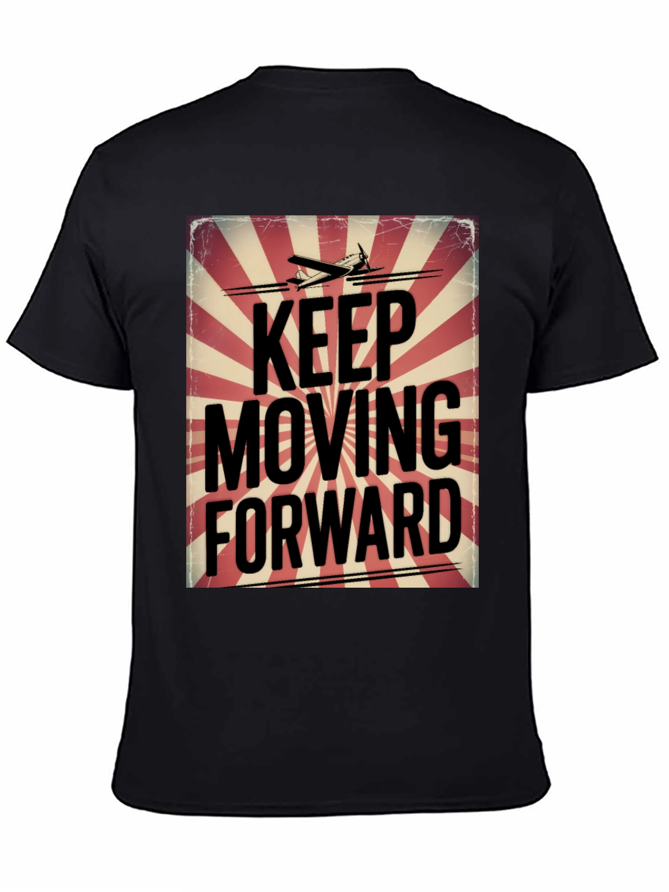 Black Keep Moving Forward Graphic Tee view 4