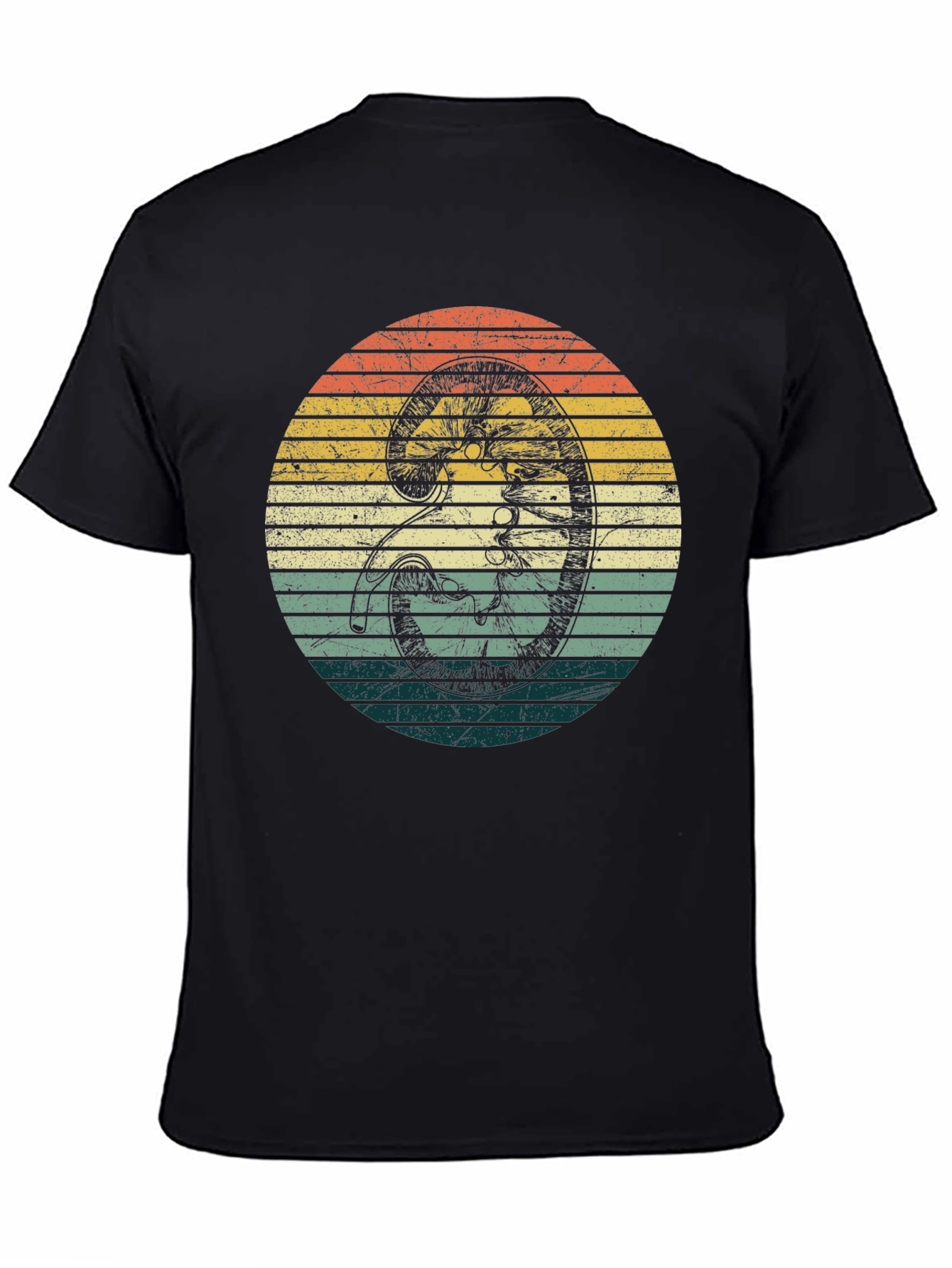 Black Retro Embryo T-Shirt - Vintage Style Tee view 4