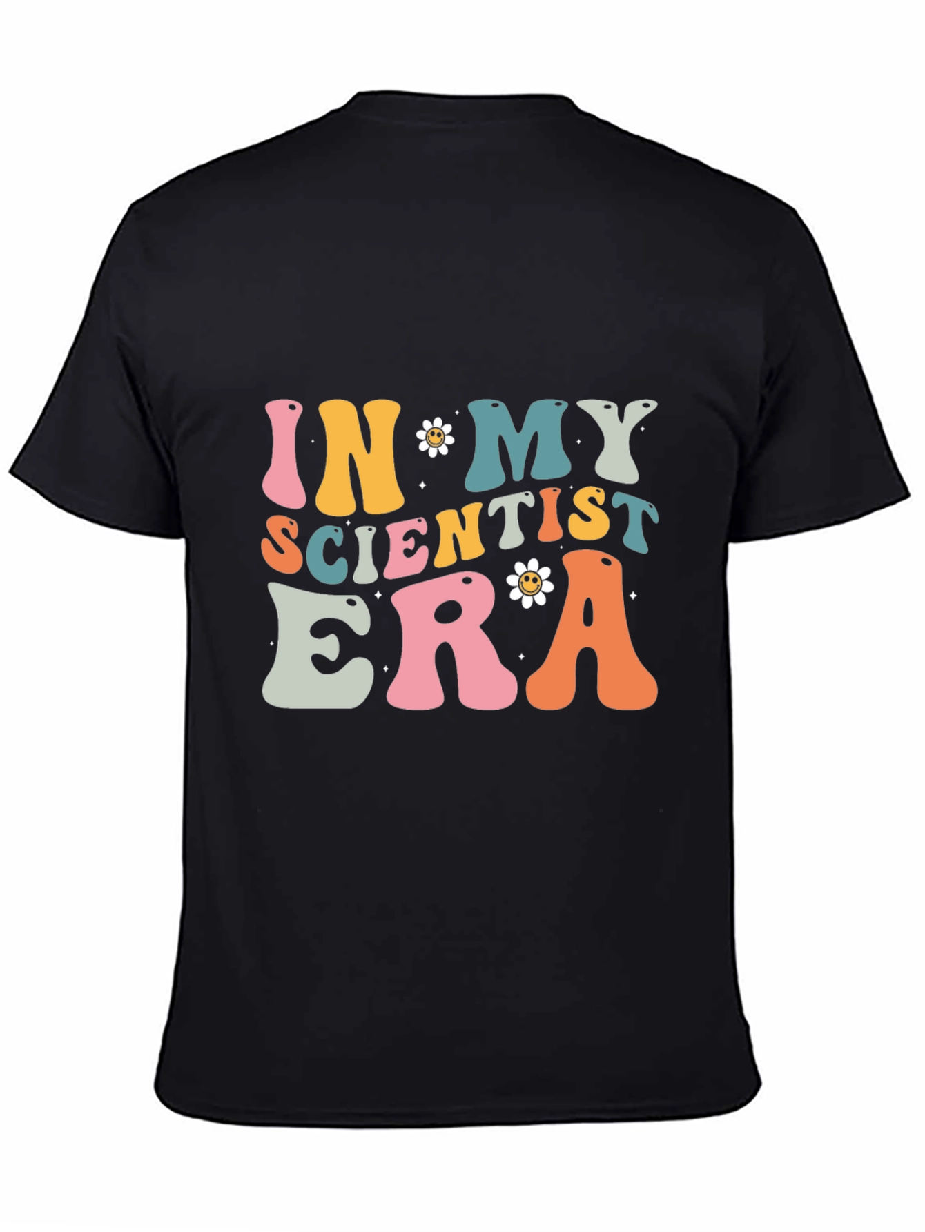 Black In My Scientist Era Black Cotton T-Shirt view 4