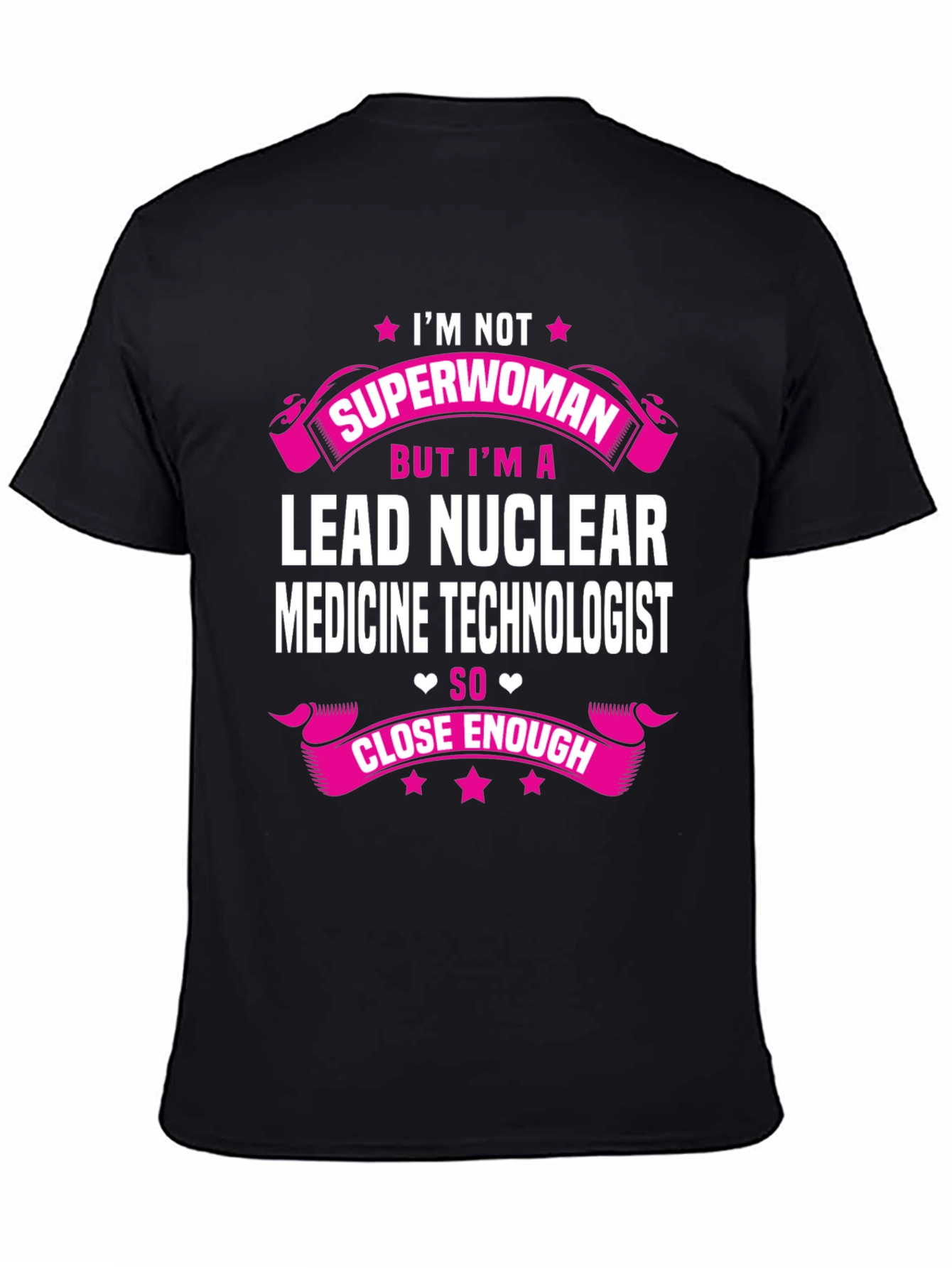Black Lead Nuclear Medicine Technologist T-Shirt view 4