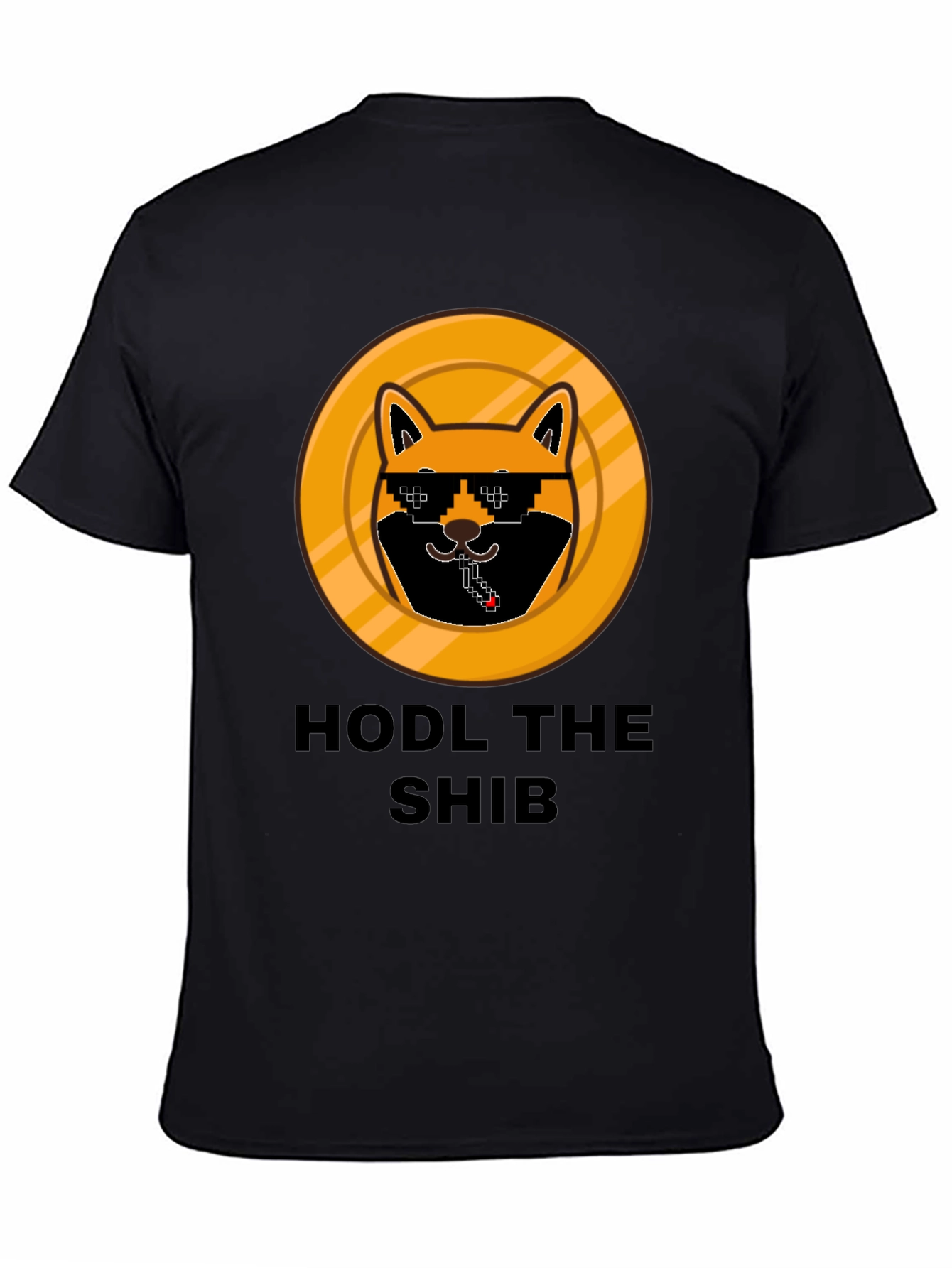 Black HODL THE SHIB Crypto T-Shirt - Black view 4
