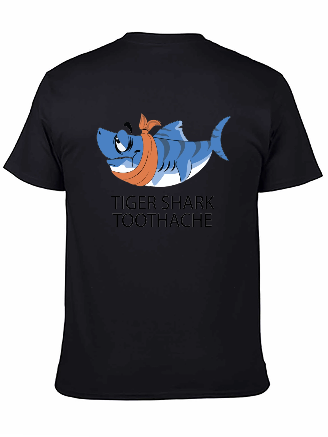 Black Tiger Shark Toothache T-Shirt view 4
