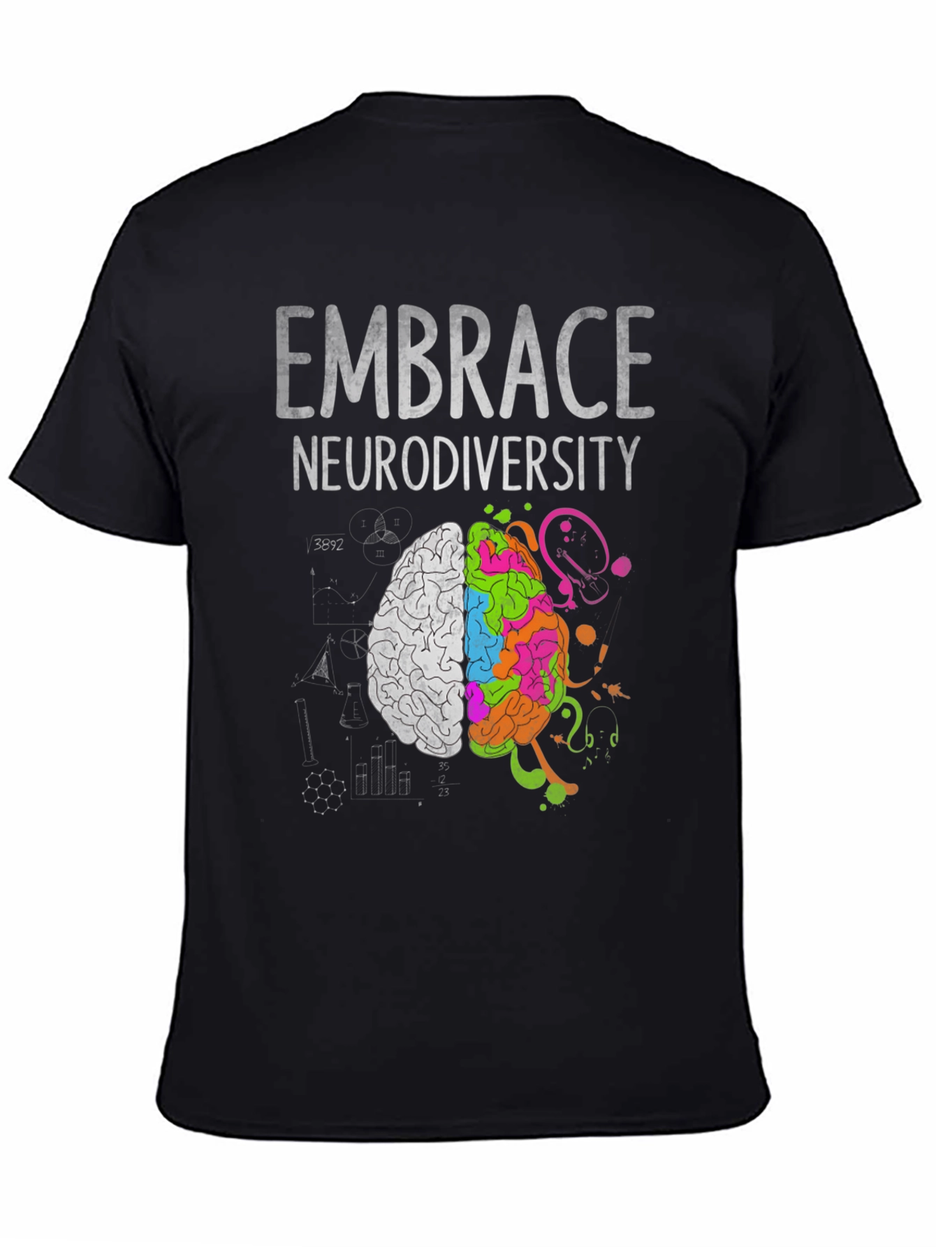 Black Embrace Neurodiversity Graphic Tee view 4