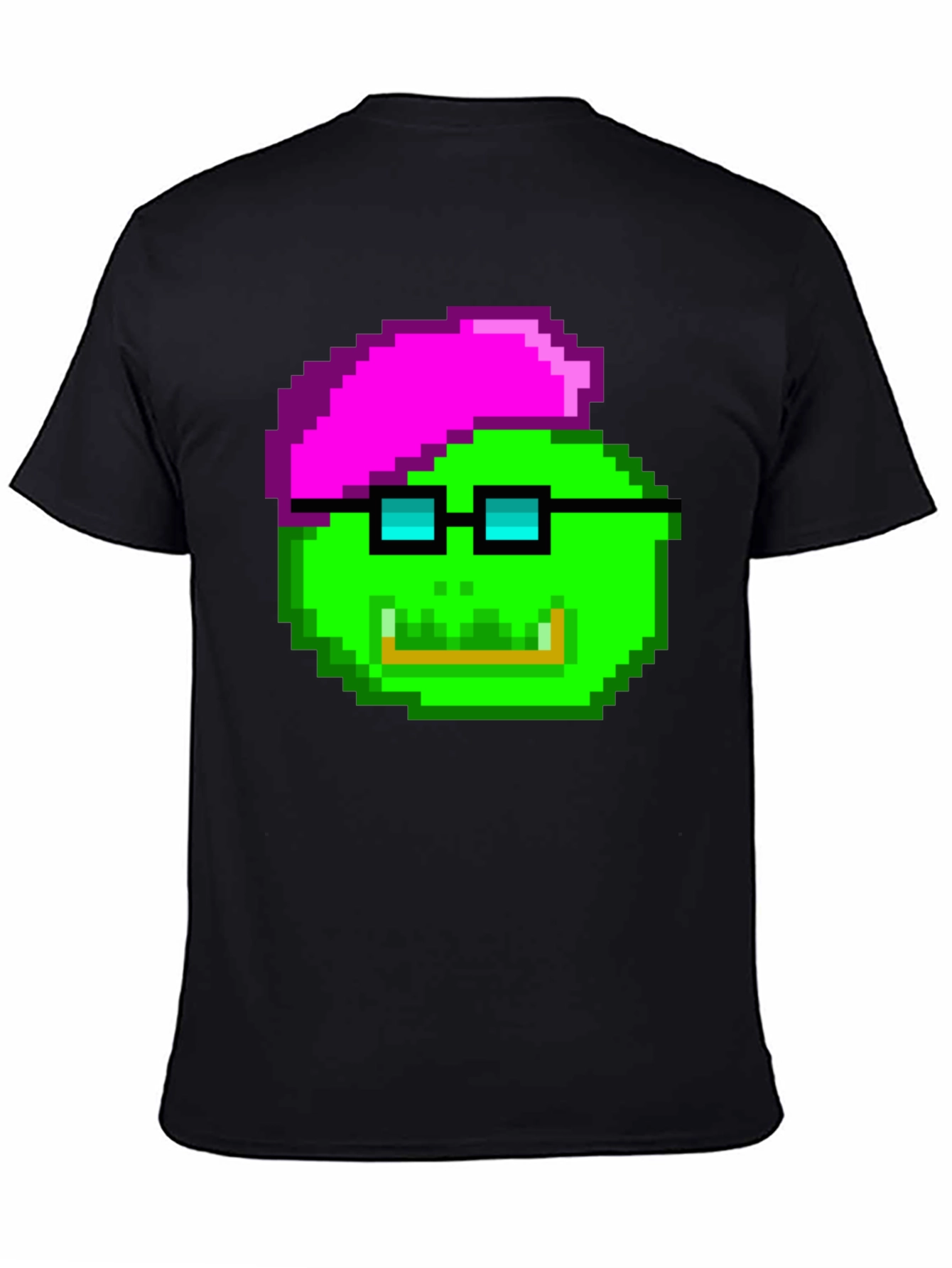 Black Pixel Art T-Shirt - Geek Chic Style view 4