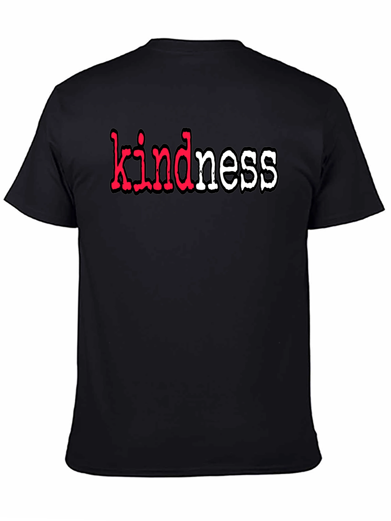 Black Kindness T-Shirt - Black Graphic Tee view 4