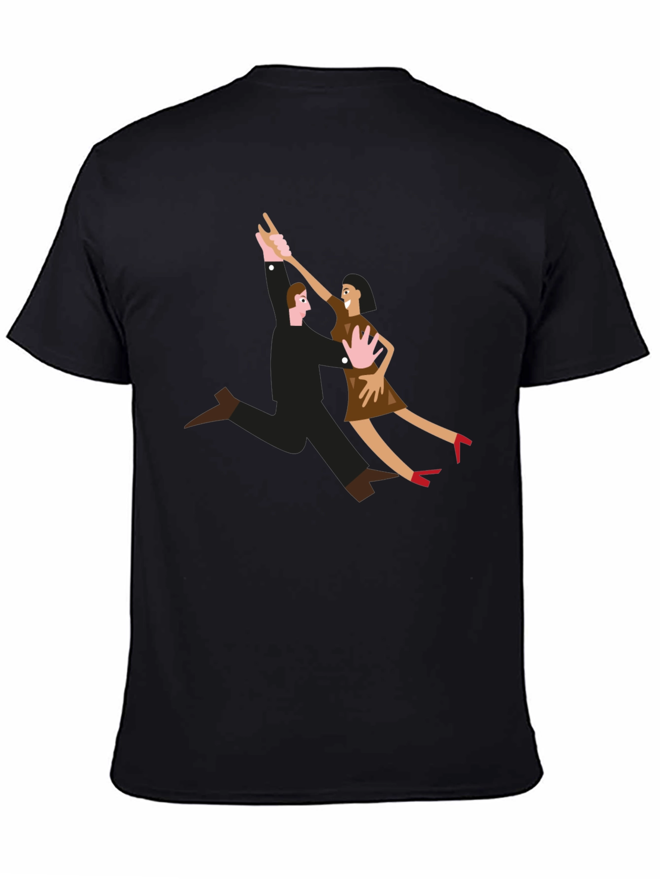 Black Dancing Couple Graphic T-Shirt view 4