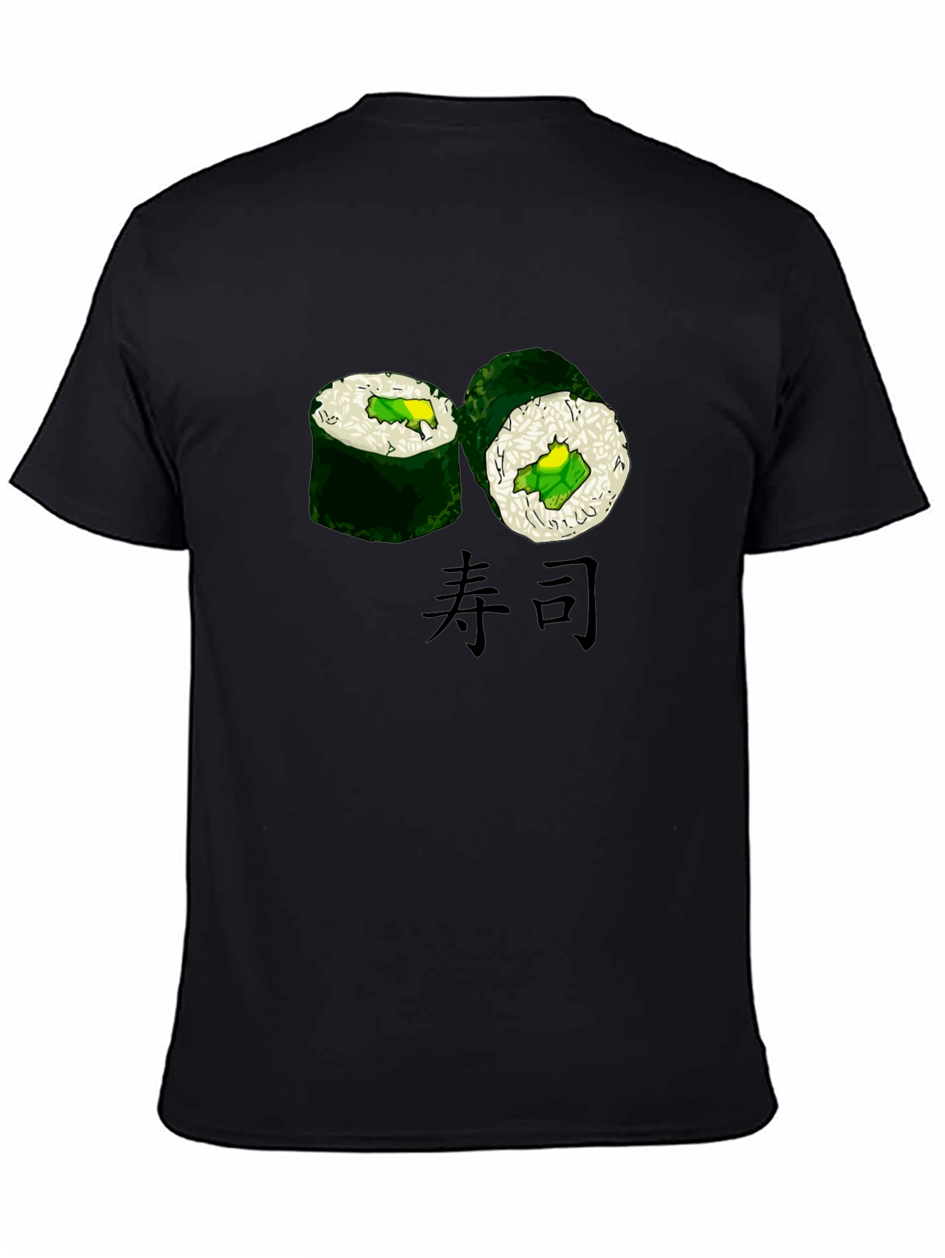 Black Sushi Graphic Black T-Shirt view 4
