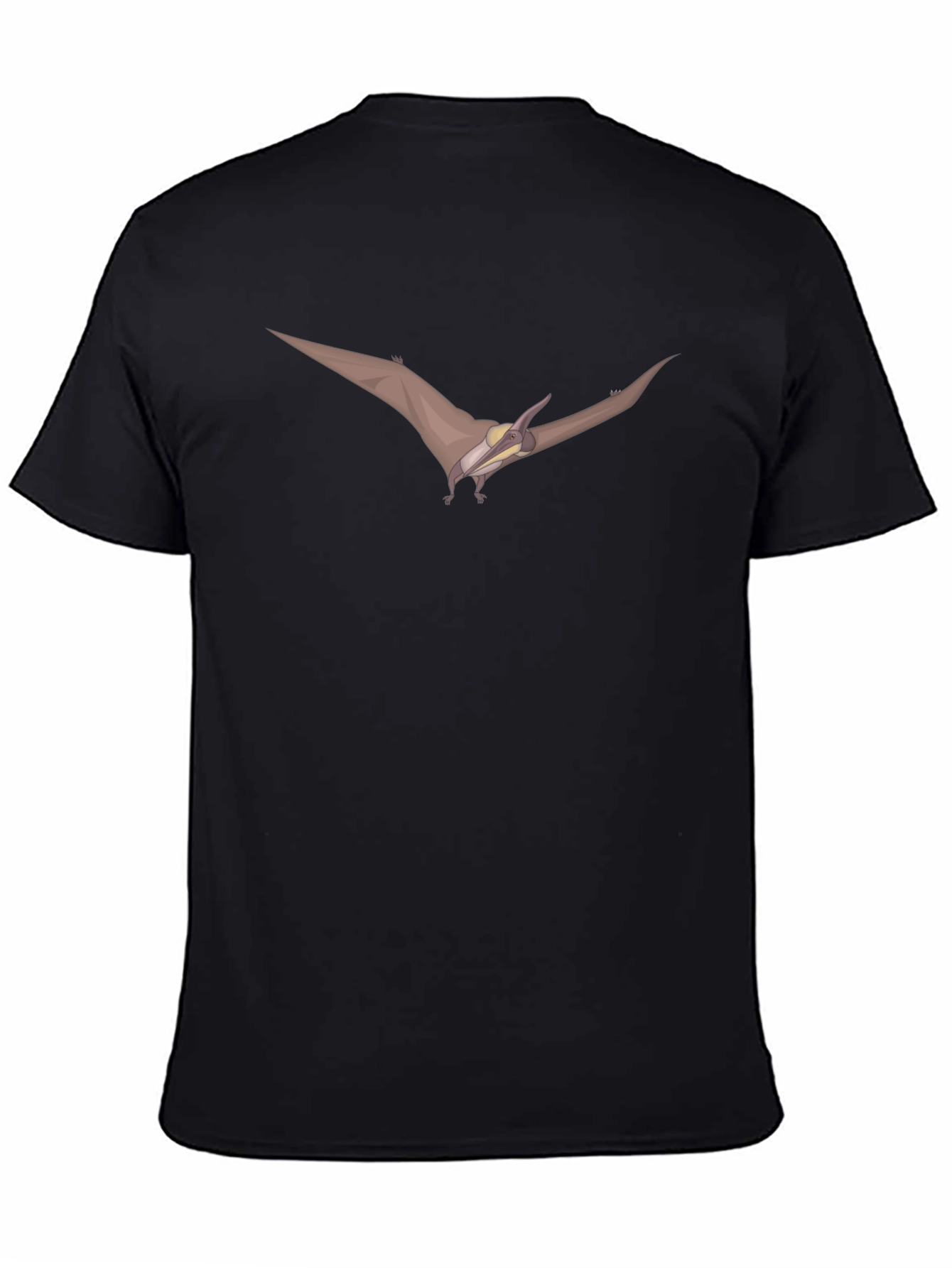 Black Pterodactyl Graphic Tee - Black Cotton Comfort view 4