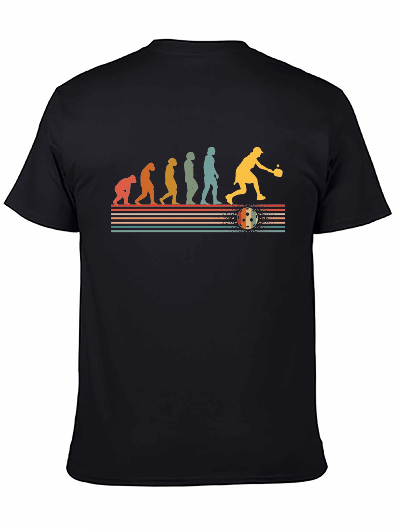 Black Pickleball Evolution Graphic Tee view 4