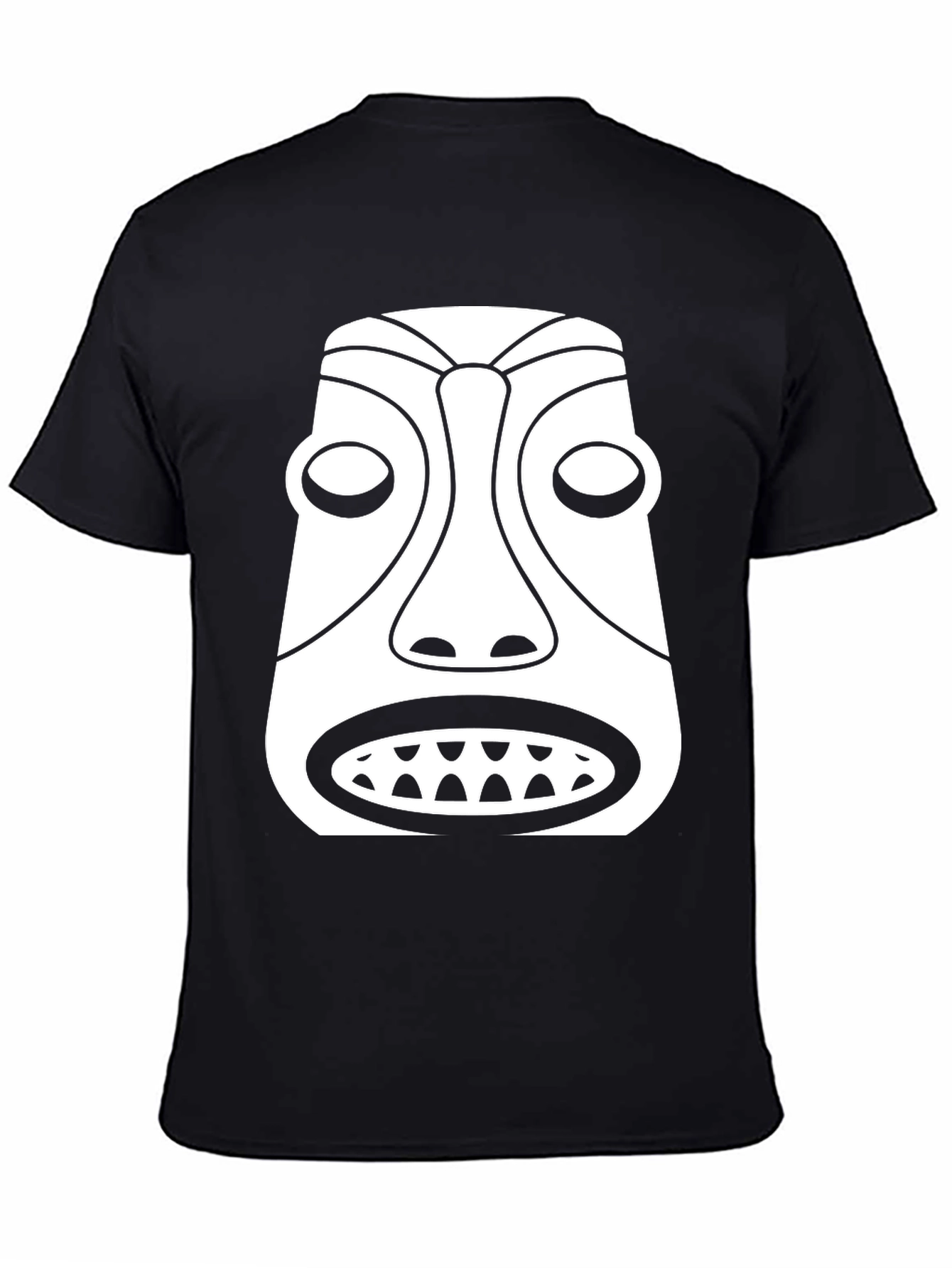 Black Tribal Mask Graphic Tee - Unique Design view 4