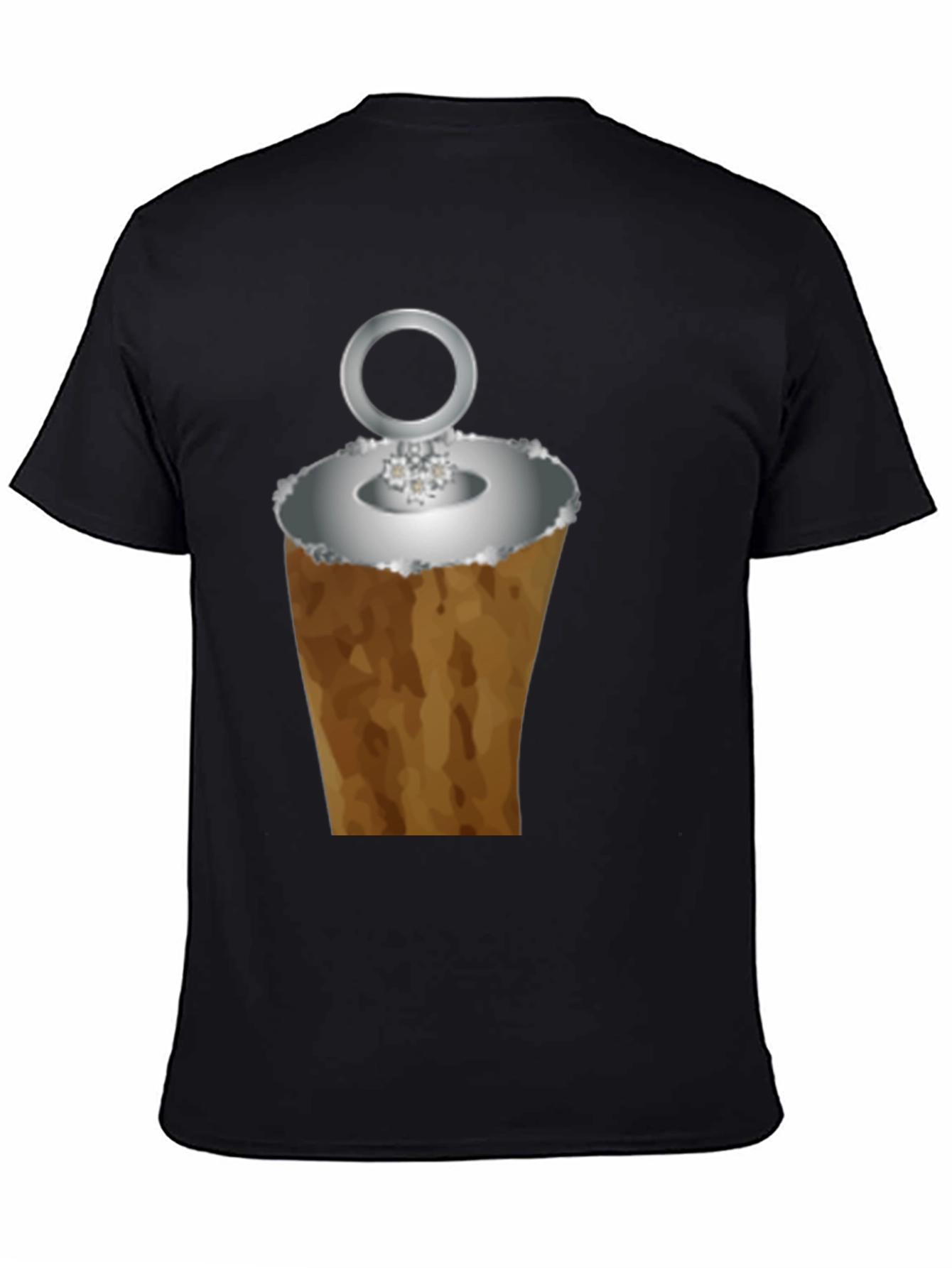 Black Funny Ice Cream Cone Ring Black T-Shirt view 4