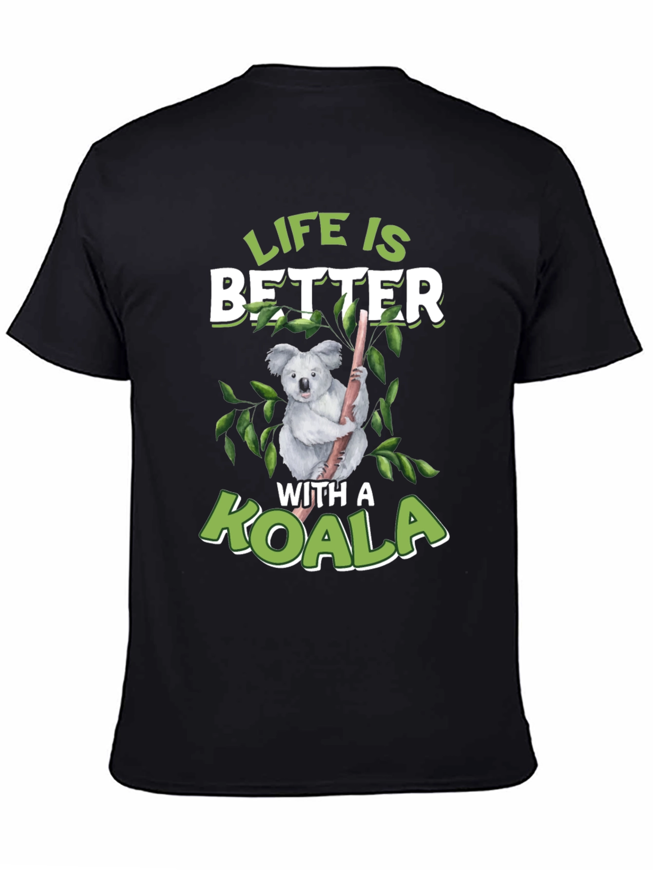 Black Life is Better With a Koala Graphic T-Shirt view 4