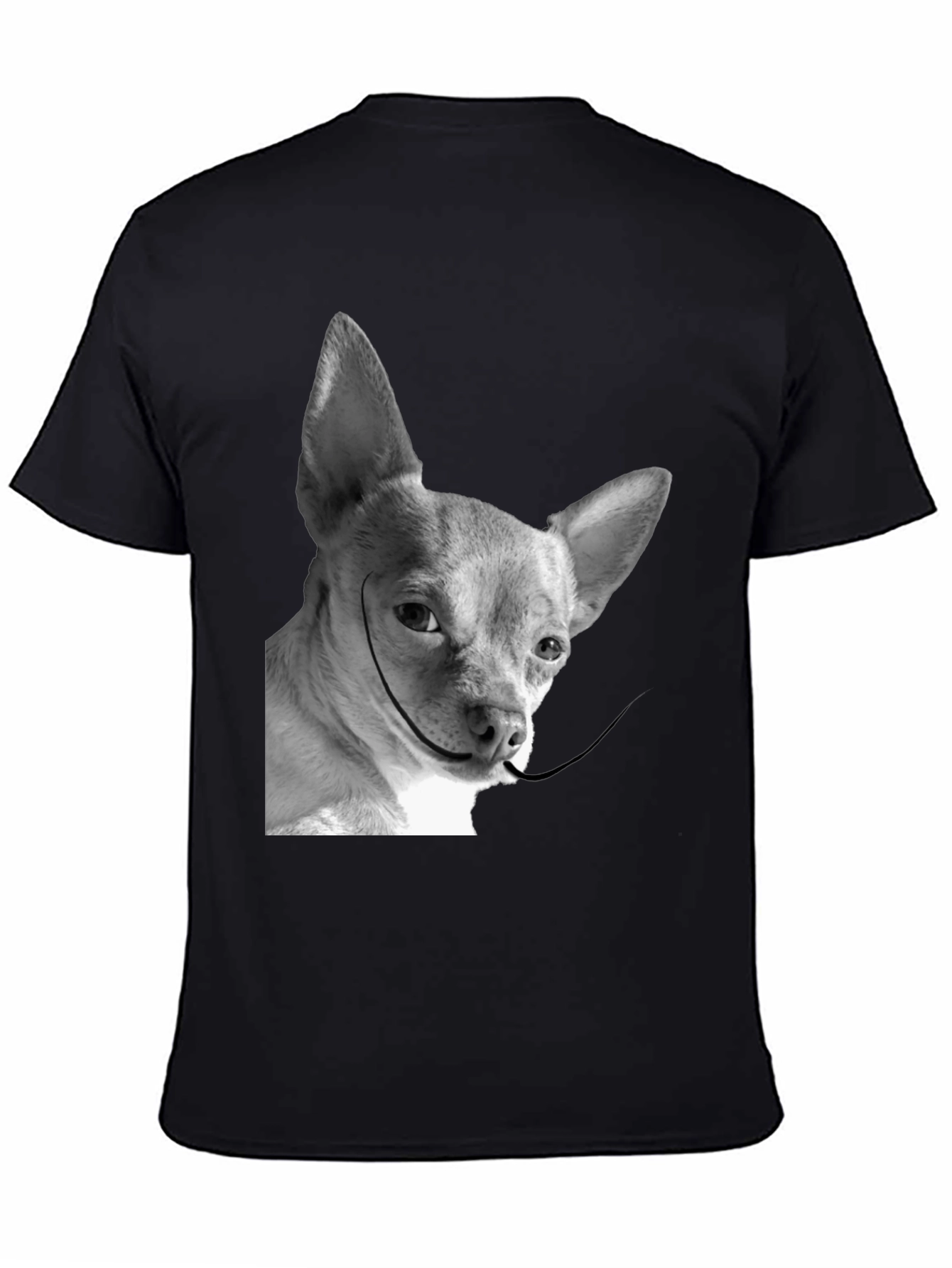 Black Dali Dog T-Shirt: Quirky Chihuahua Tee view 4