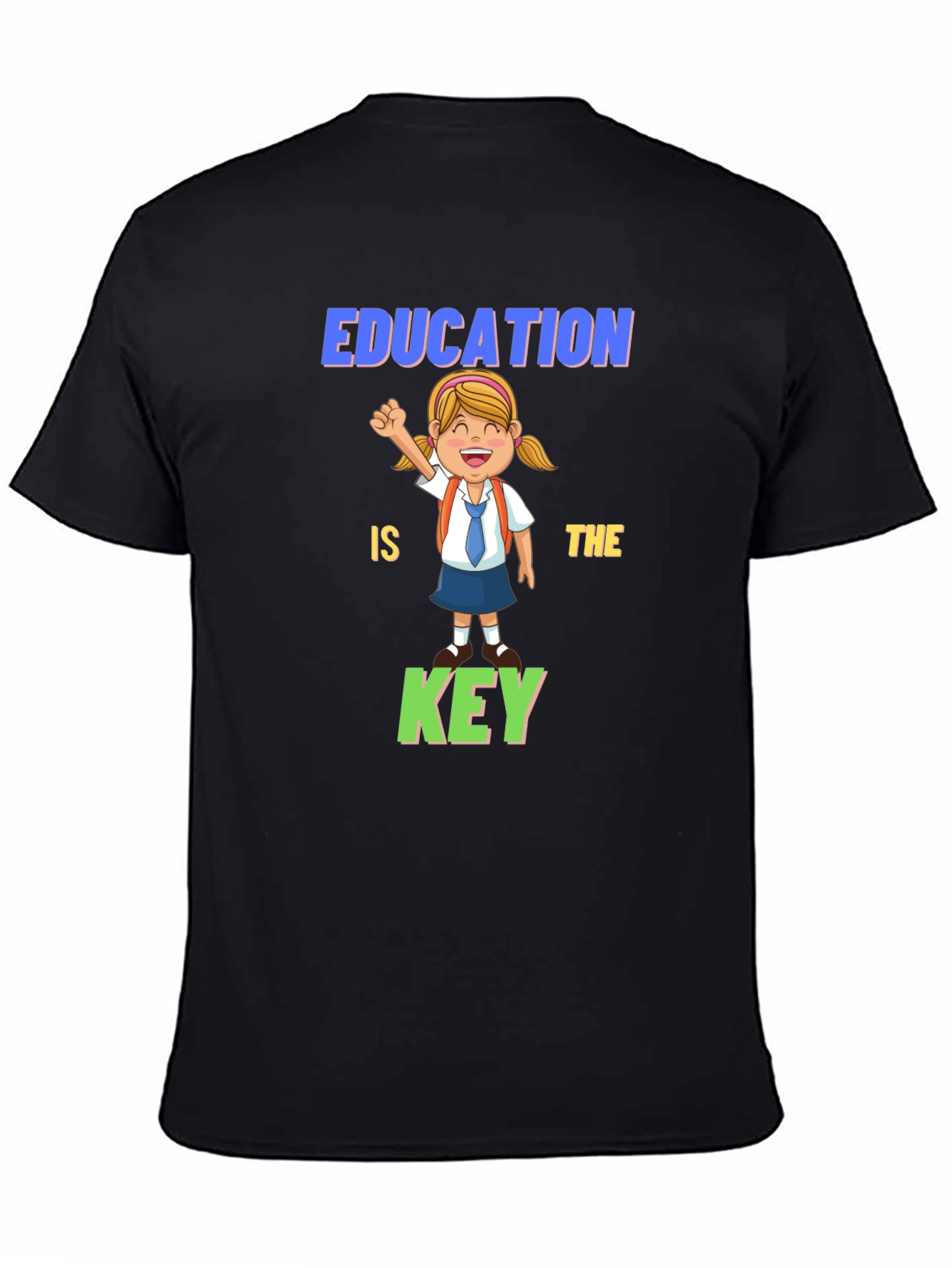 Black Education is Key Graphic Tee view 4