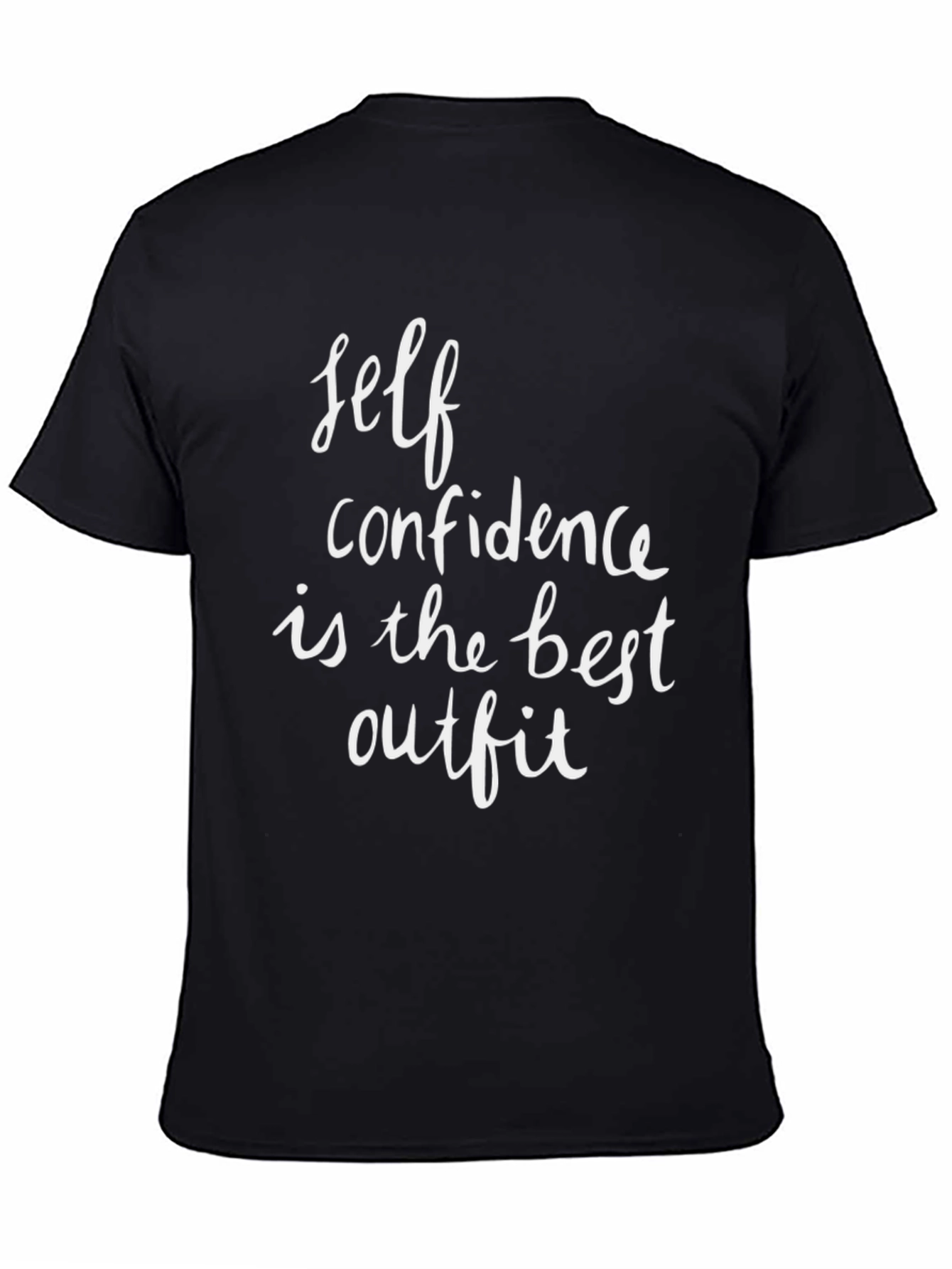Black Self Confidence Best Outfit T-Shirt view 4