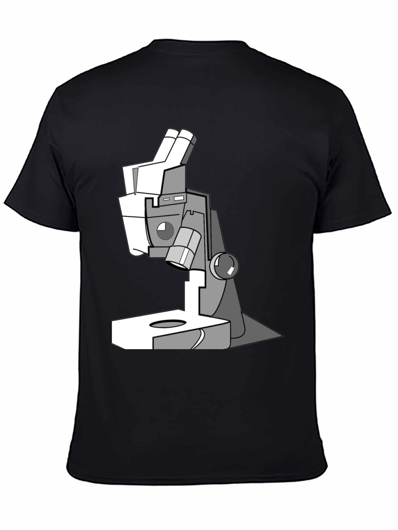 Black Science Microscope Graphic T-Shirt - Black view 4