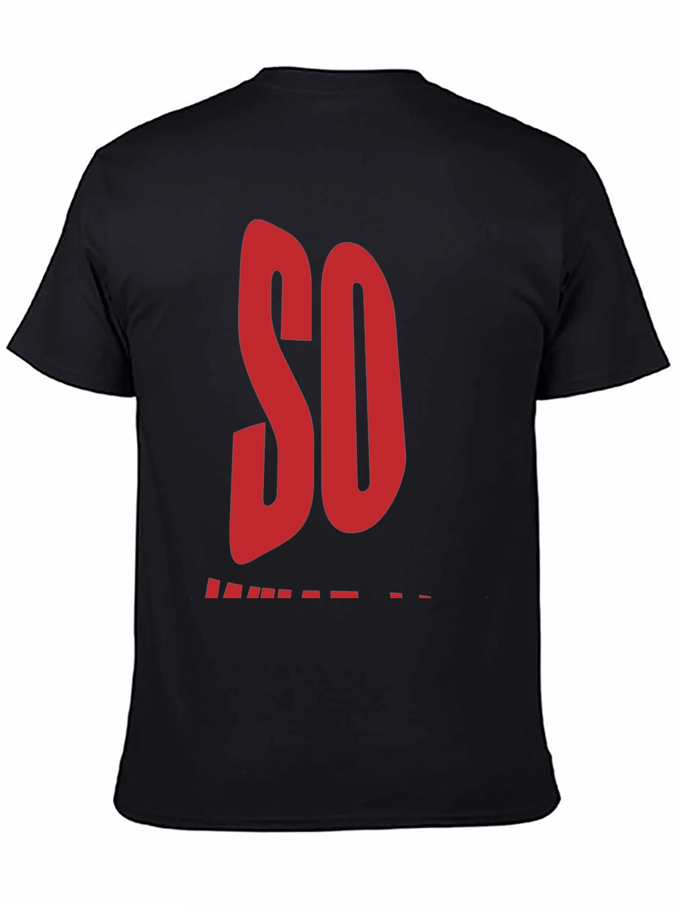 Black Statement T-Shirt: "So Close" Black Tee view 4