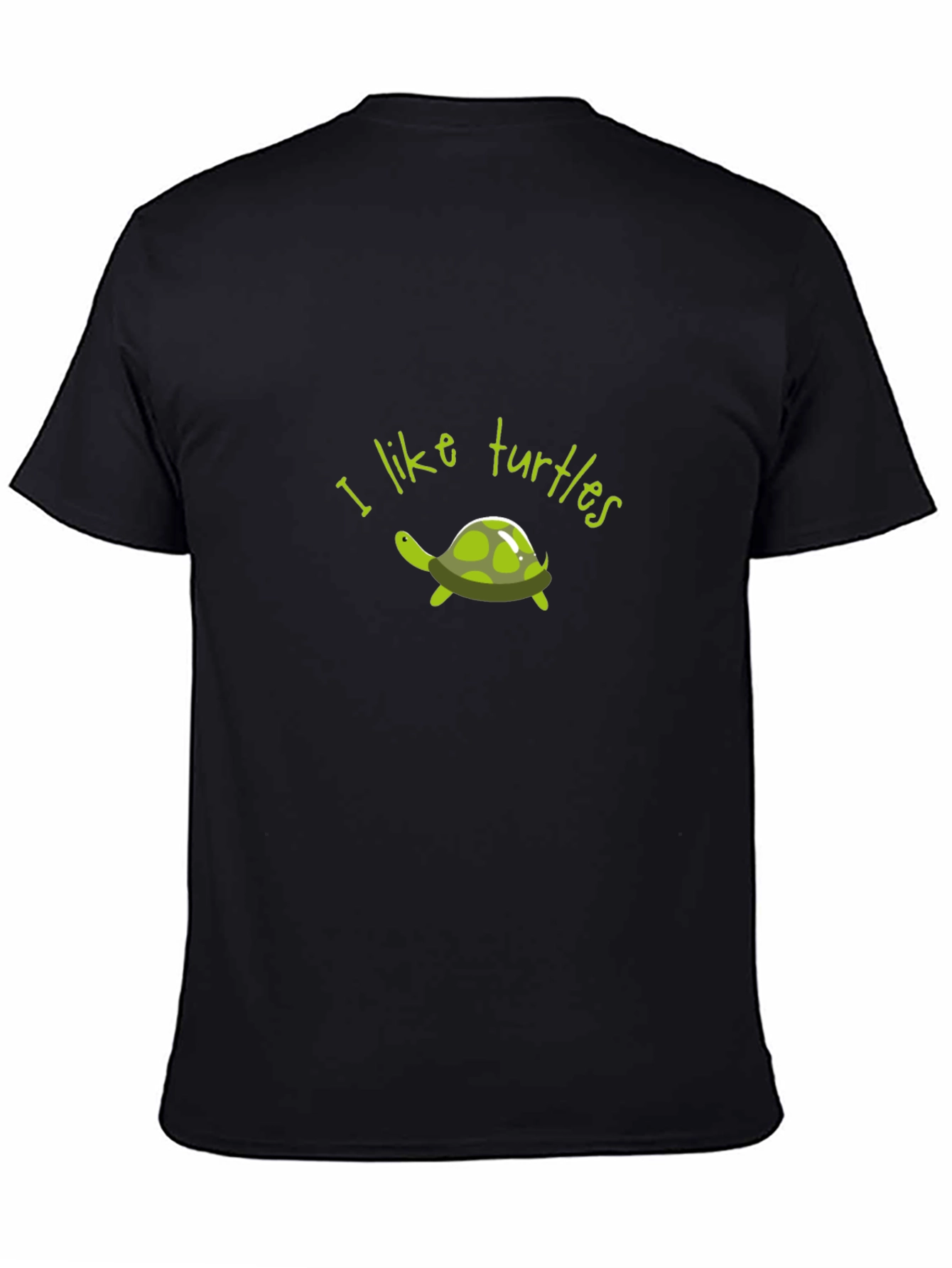 Black I Like Turtles Graphic T-Shirt view 4