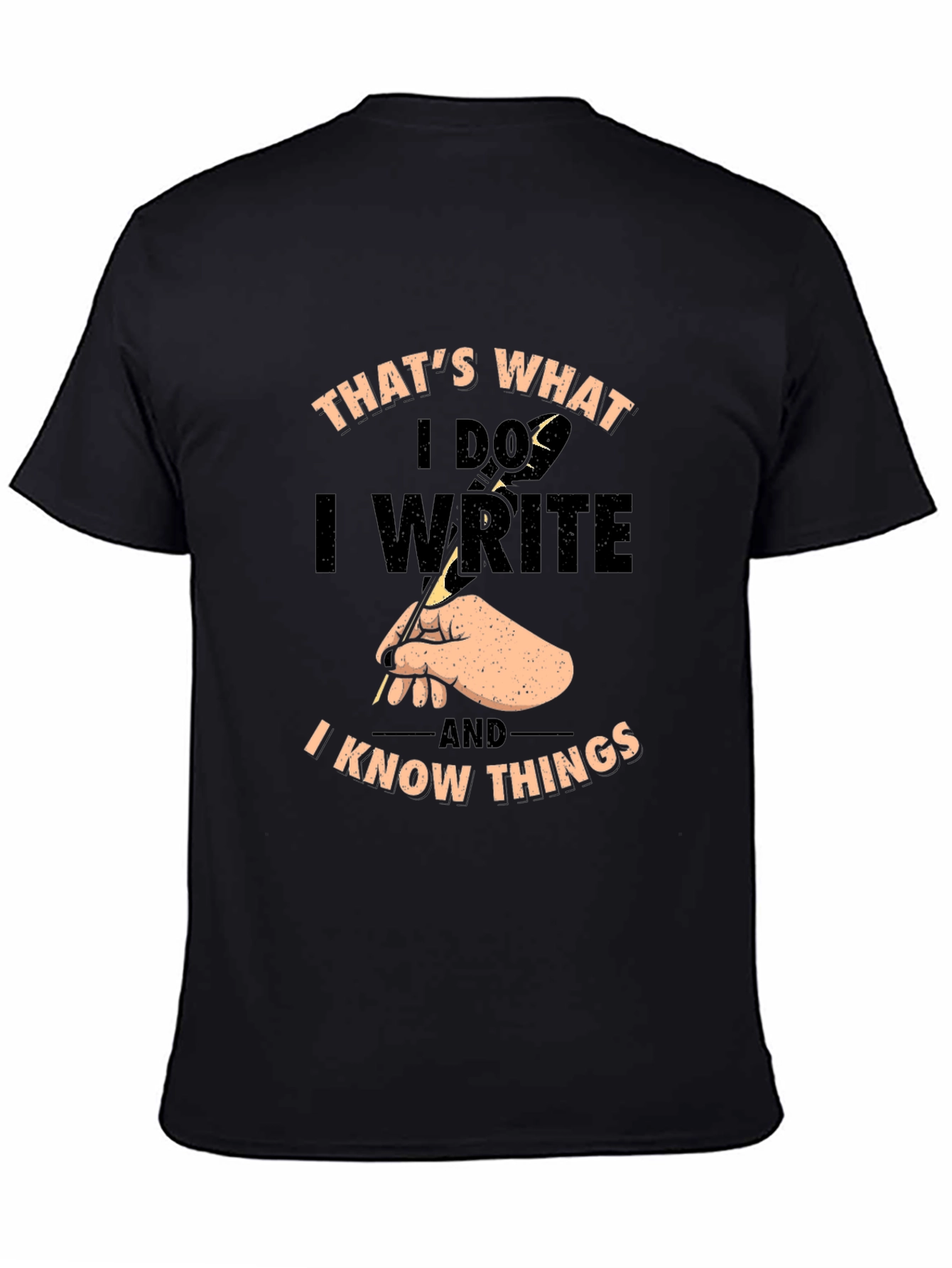Black I Write & Know Things Graphic Tee view 4