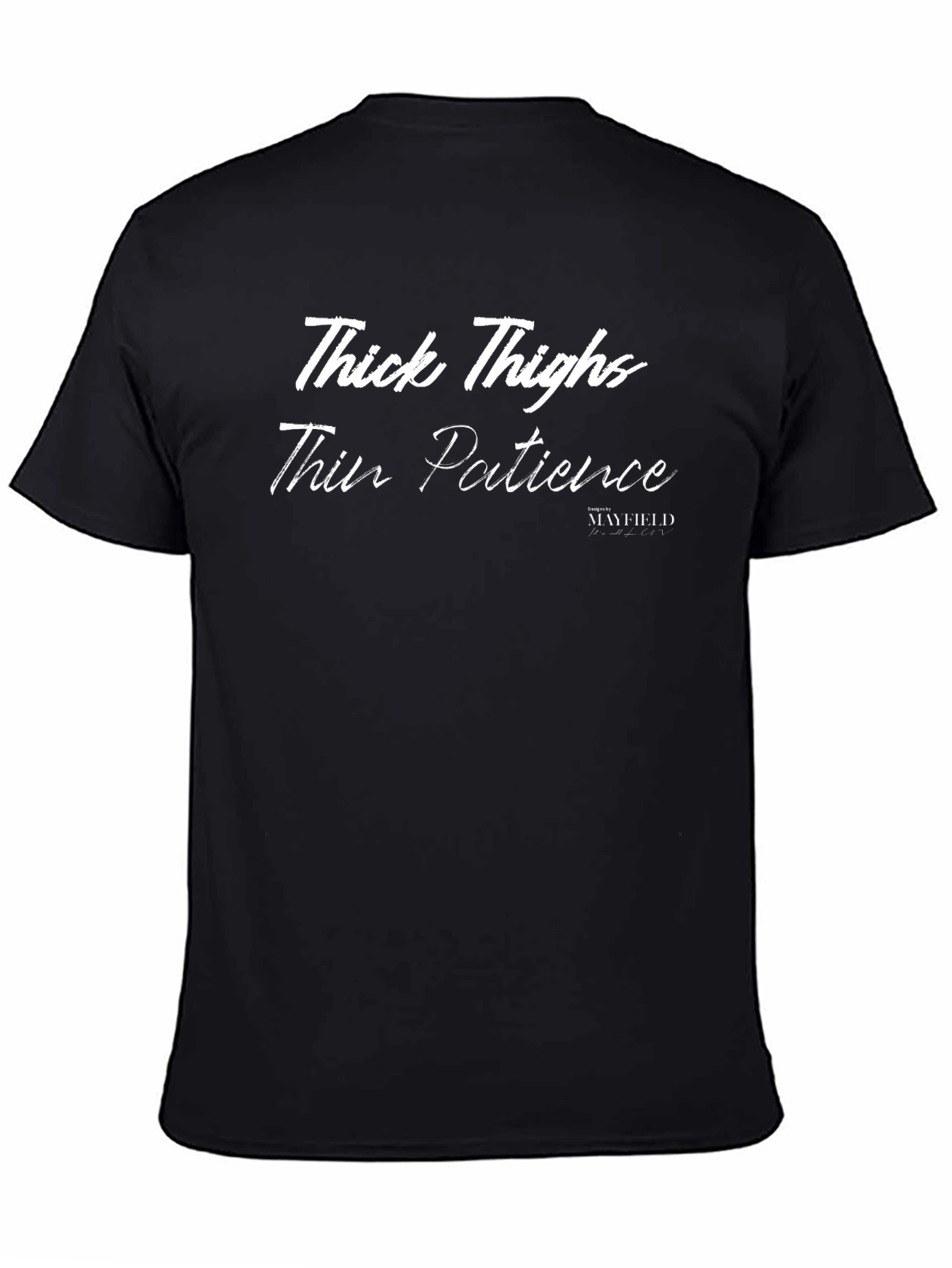 Black Thick Thighs Thin Patience Graphic Tee - Mens view 4