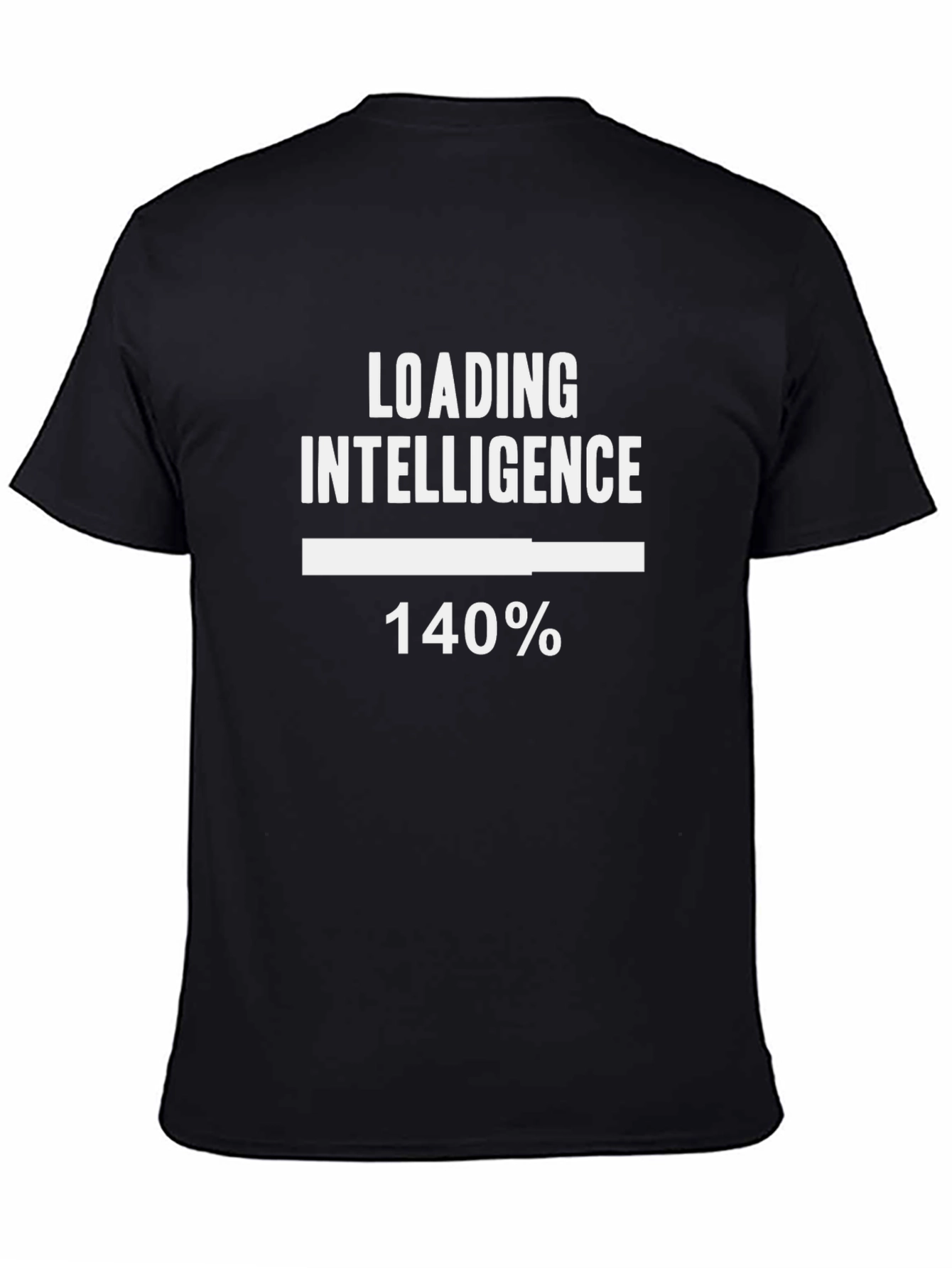 Black Loading Intelligence Tee - Funny Geek T-Shirt view 4