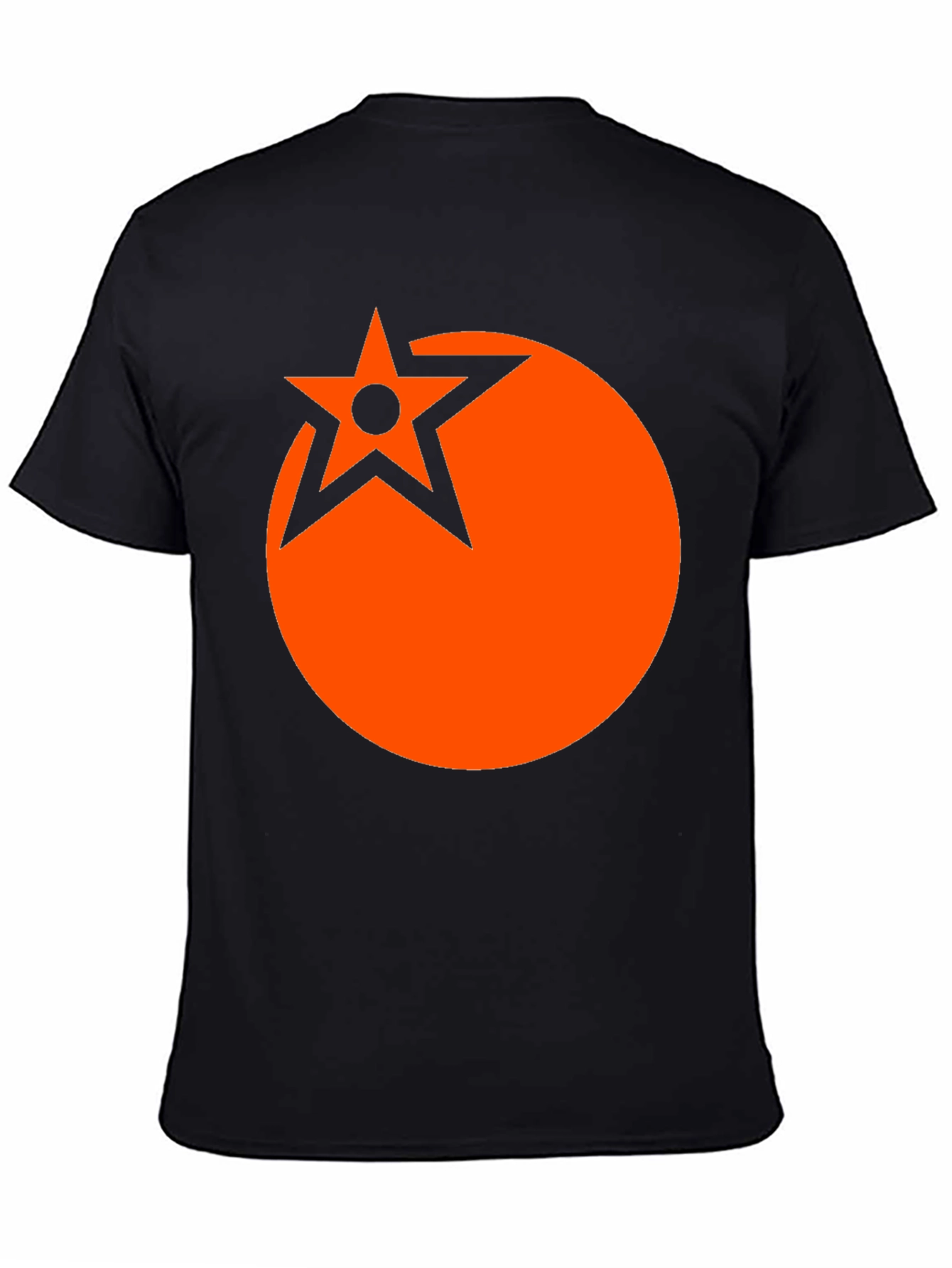 Black Star Circle Graphic Tee - Bold Statement Shirt view 4
