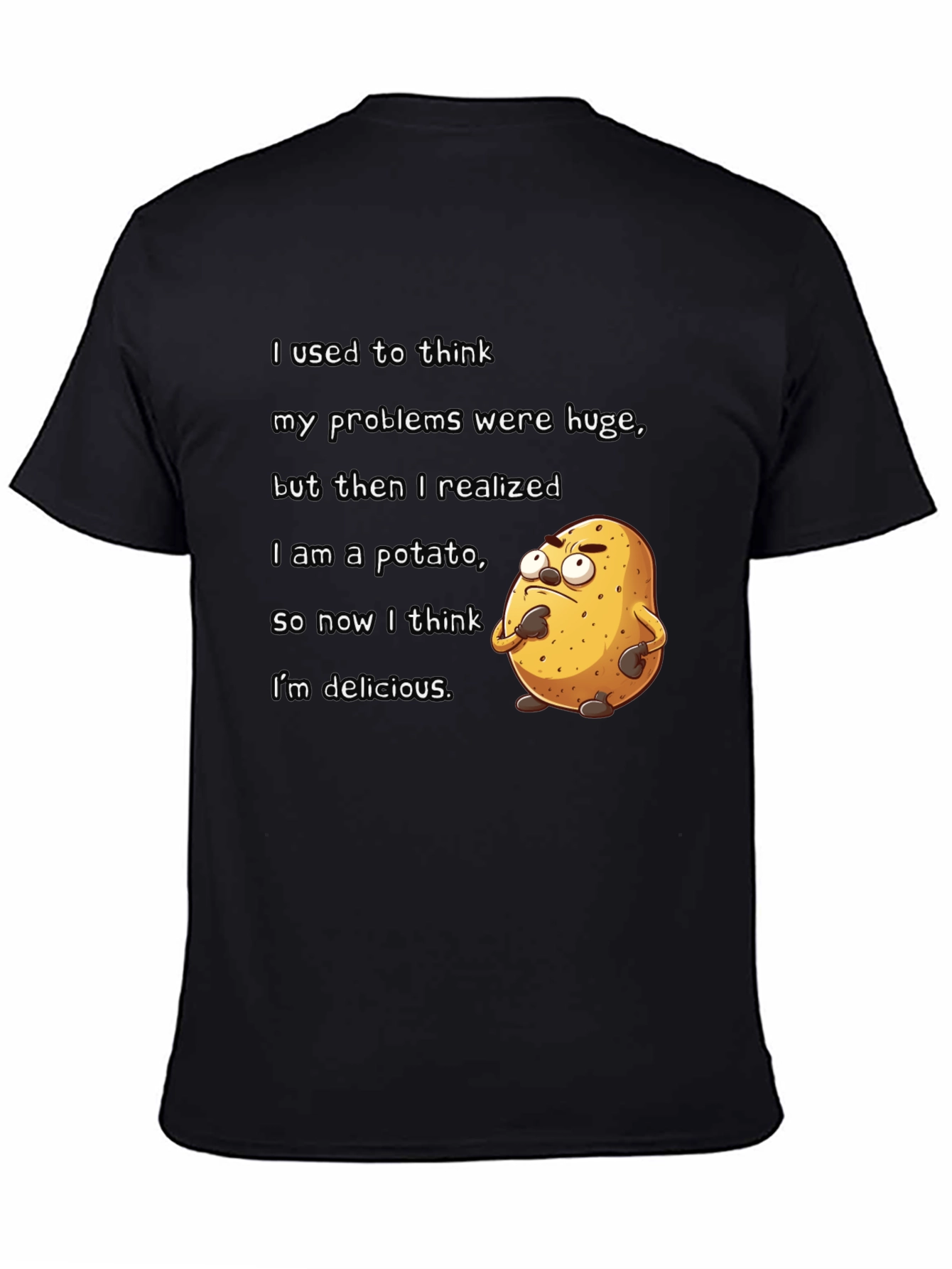Black Potato T-Shirt - Funny Graphic Tee view 4