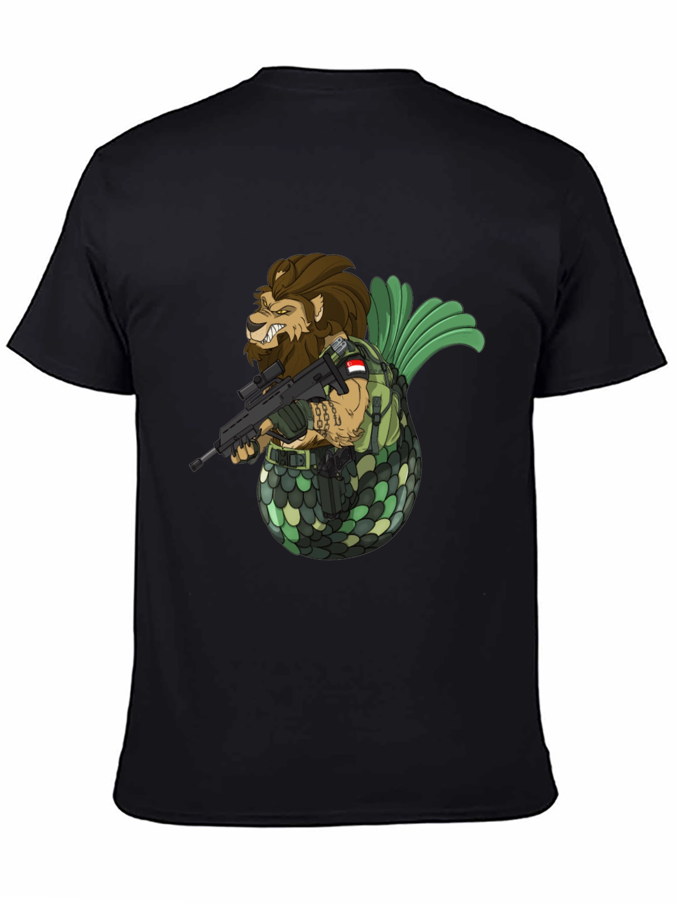 Black Lion Fish Camo T-Shirt view 4