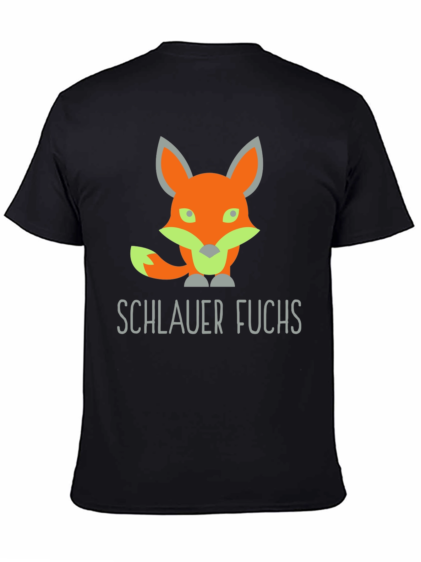 Black Schlauer Fuchs T-Shirt - Clever Fox Design view 4