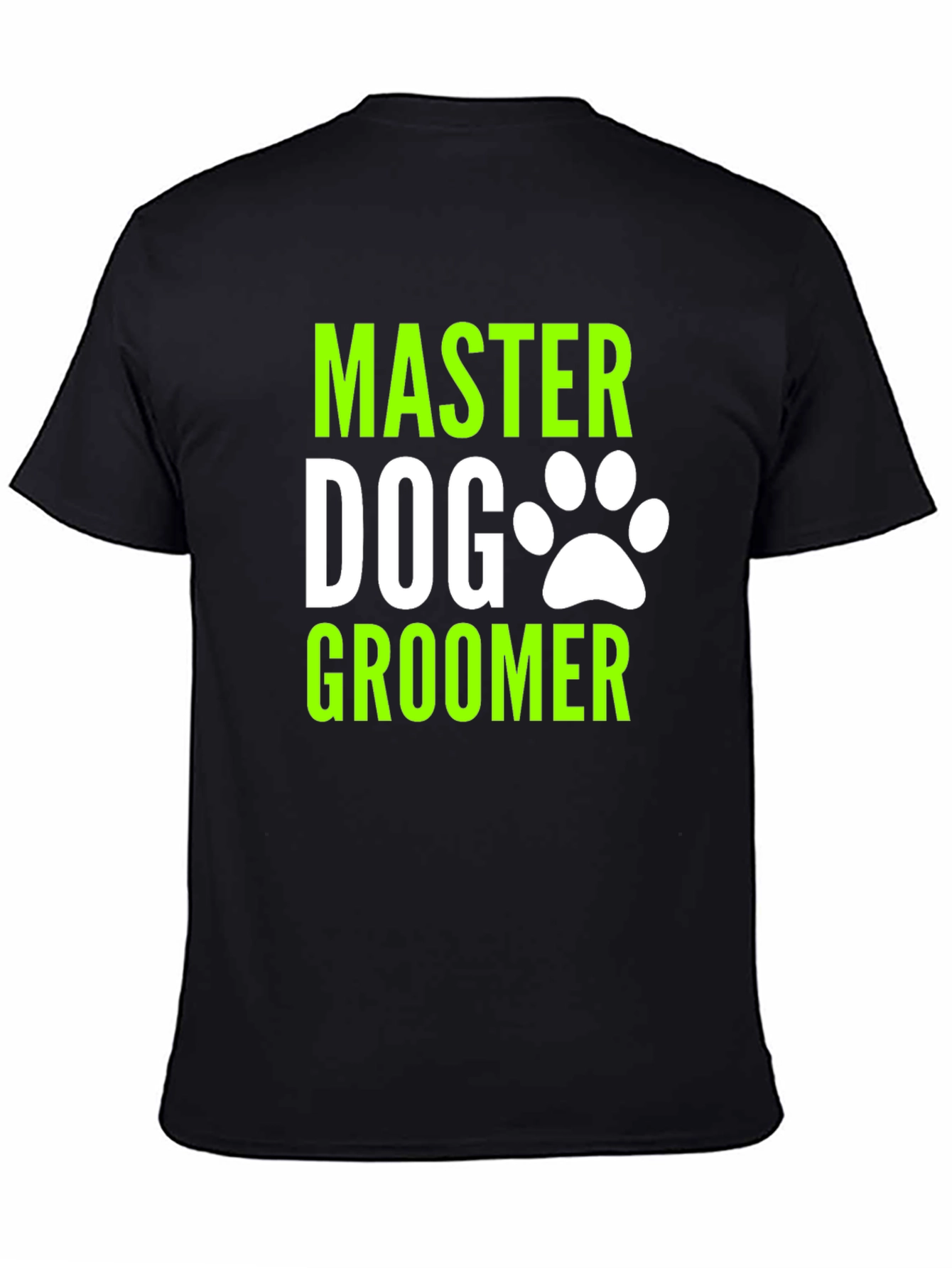 Black Master Dog Groomer Graphic T-Shirt view 4