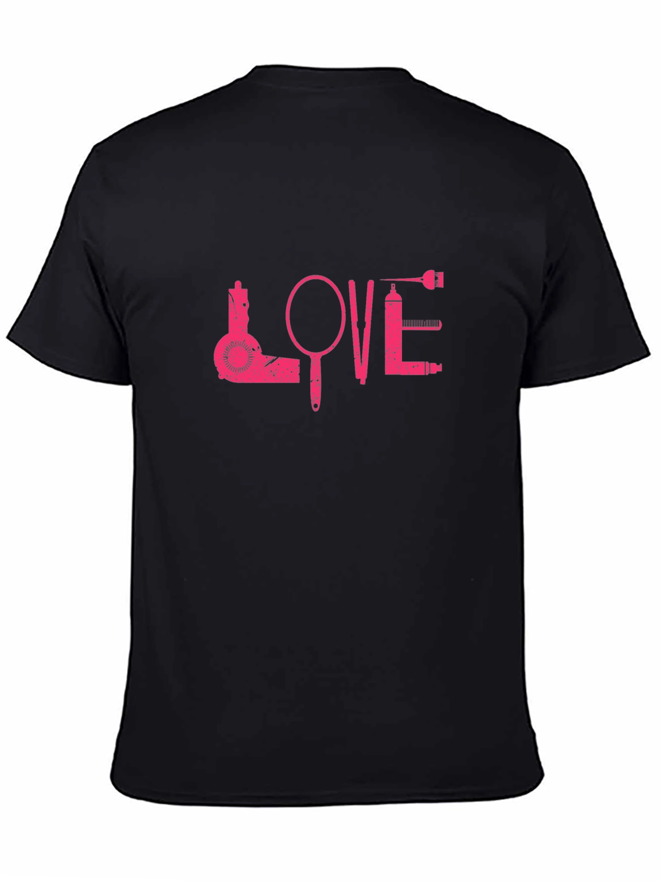 Black Love Hair Stylist Graphic Tee view 4