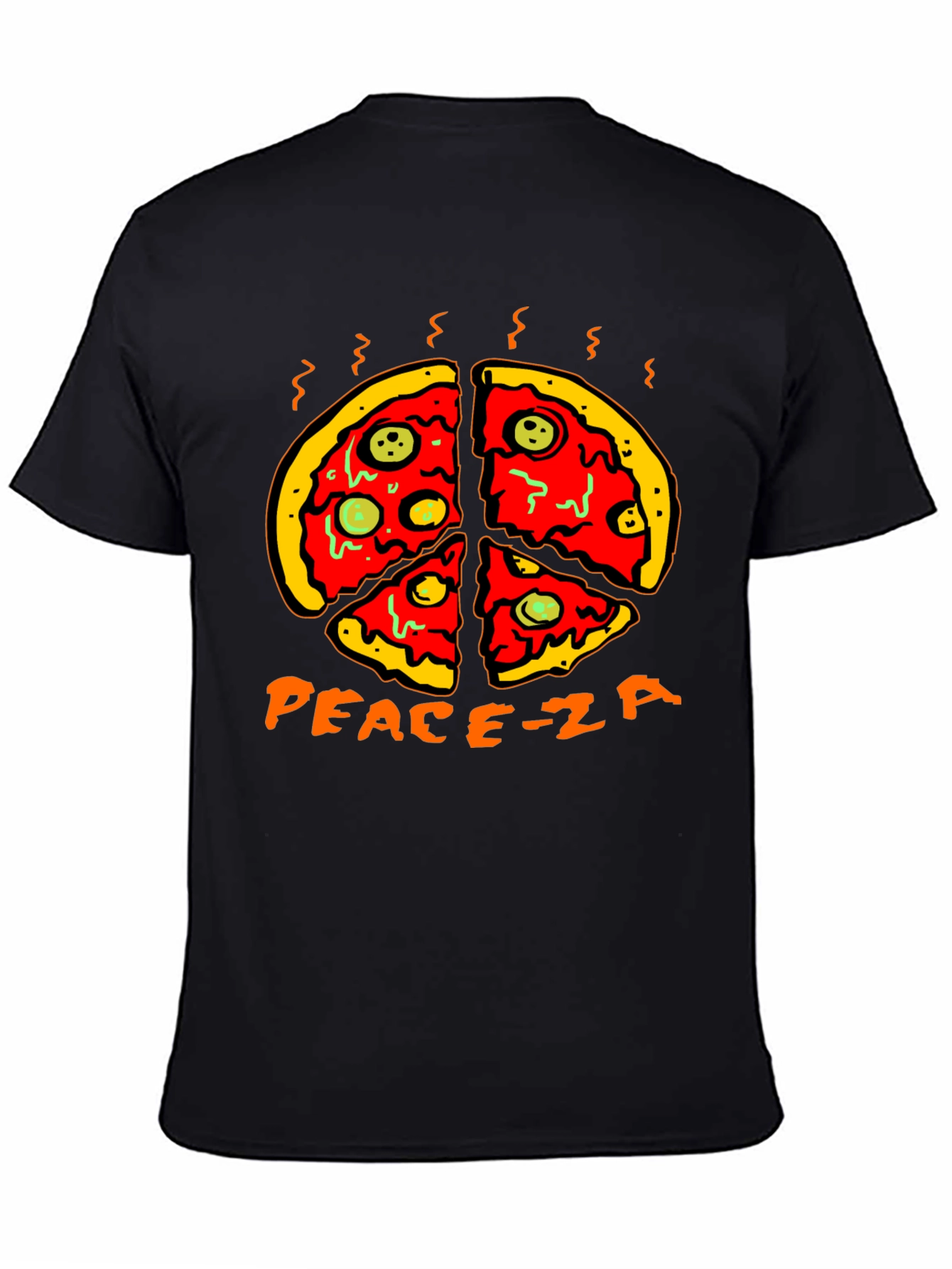 Black Peace-za Pizza Graphic Tee view 4