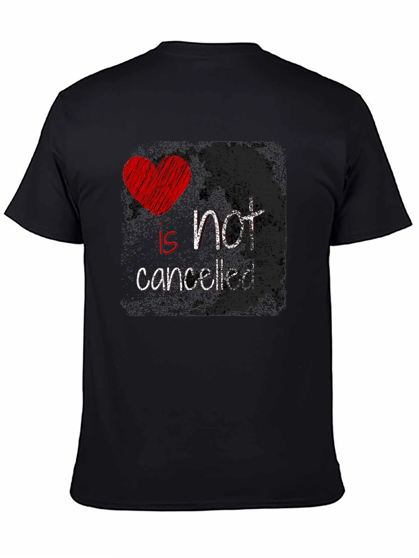 Black Love Is Not Cancelled Graphic Tee - Black view 4