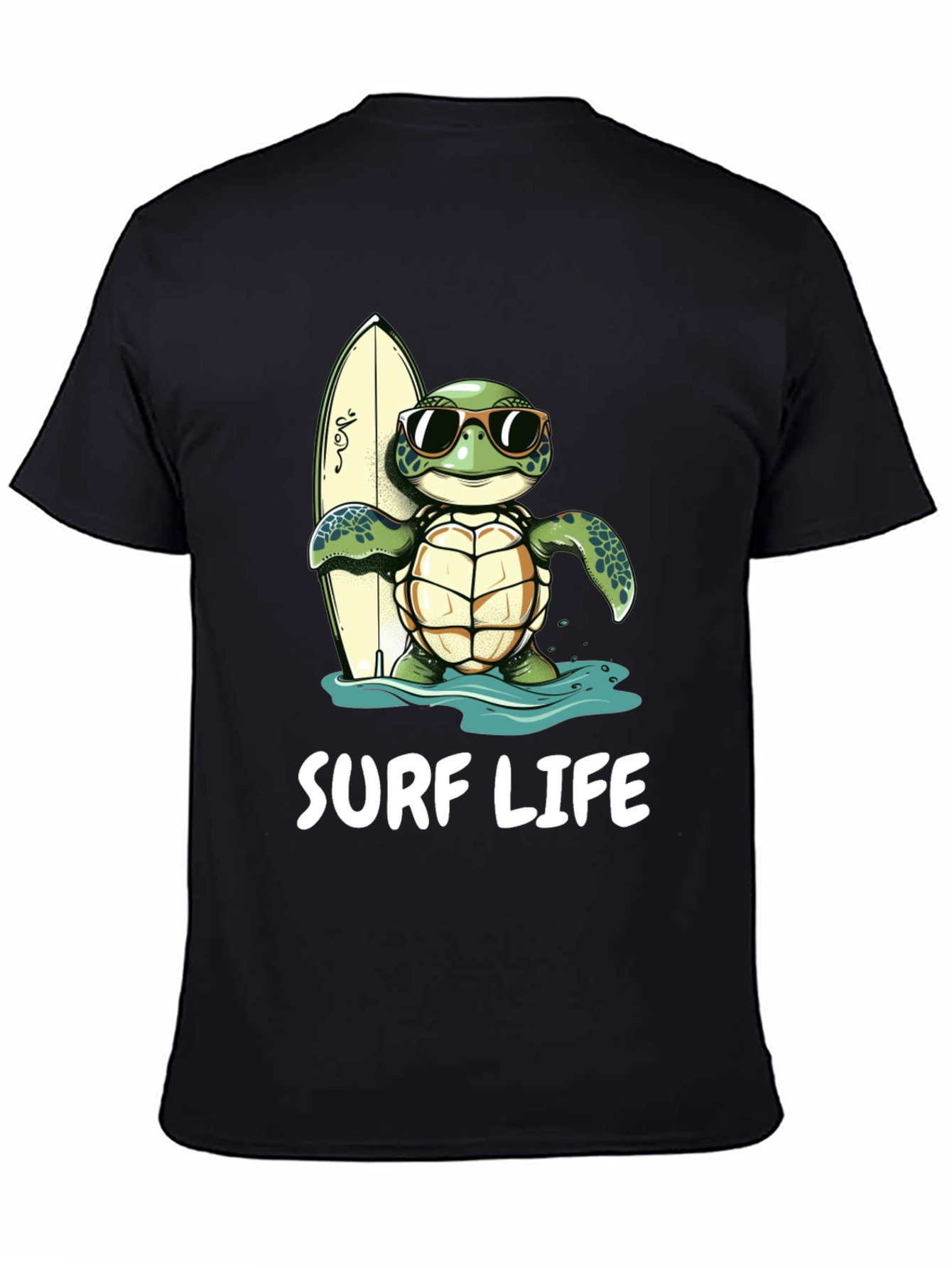 Black Surf Life Turtle Graphic Tee - Beach Ready! view 4