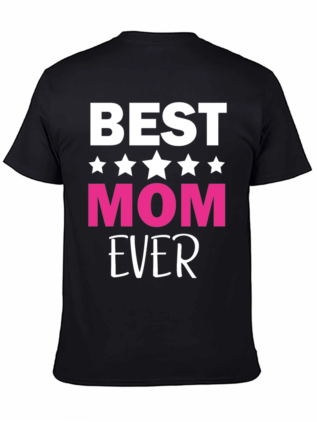 Black Best Mom Ever Graphic Tee - Black view 4