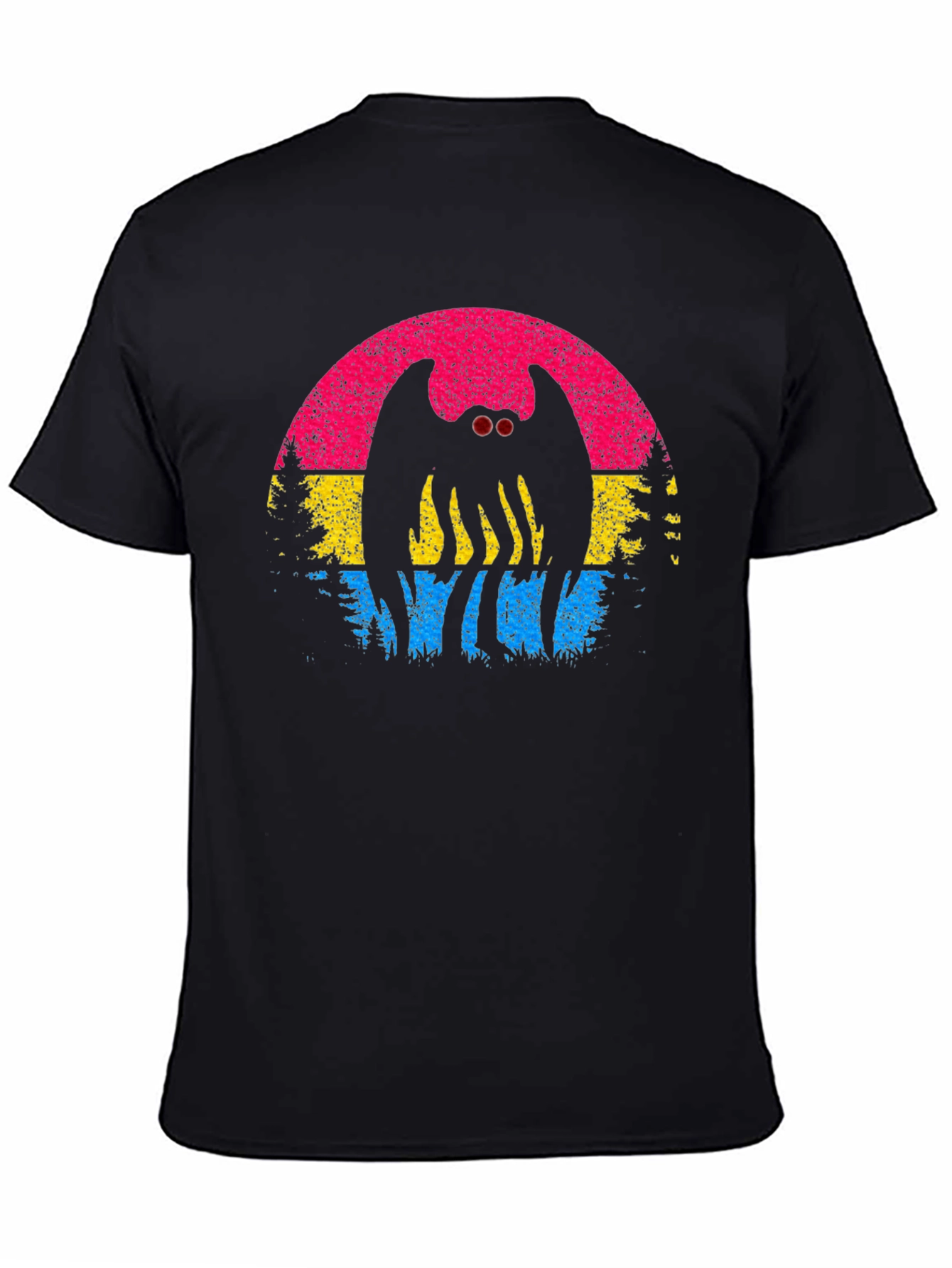 Mothman Pansexual Pride T-Shirt - Cryptid Sunset Tee - 4
