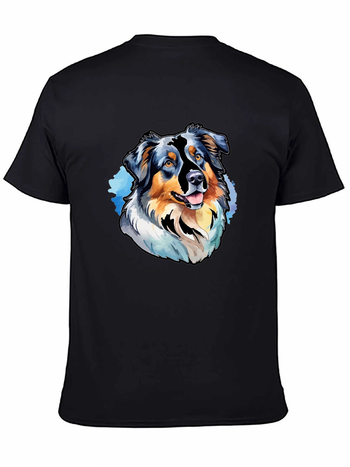 Black Dog Breed Graphic Tee - Black Casual T-Shirt view 4