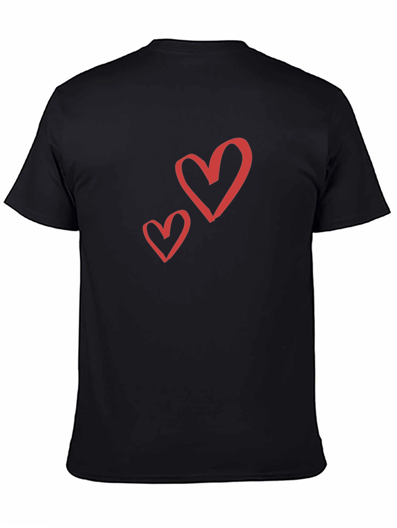 Black Heart Graphic Black Crew Neck T-Shirt view 4