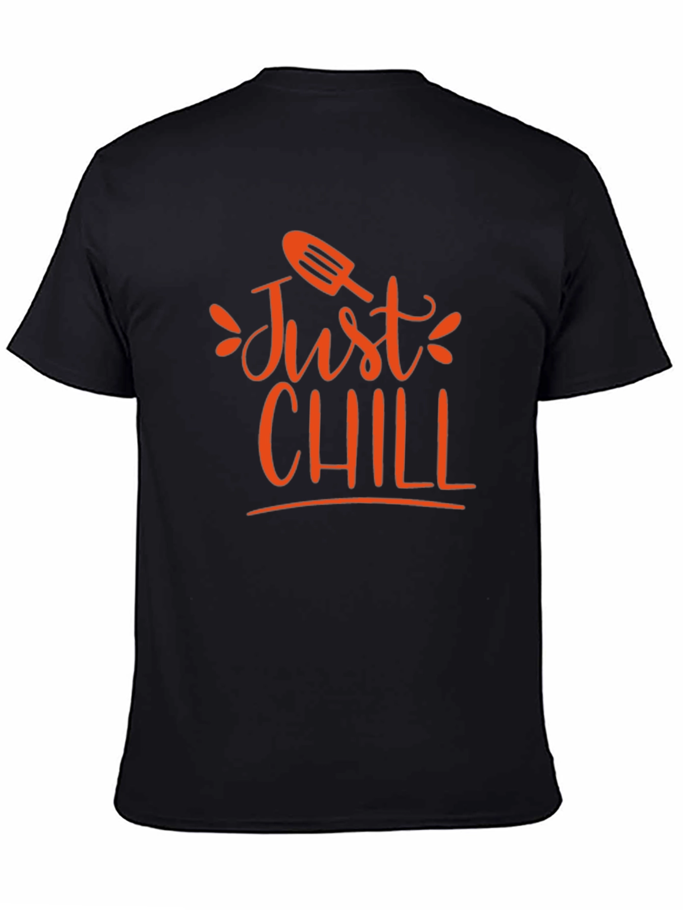 Black Just Chill T-Shirt - Summer Vibes Tee view 4