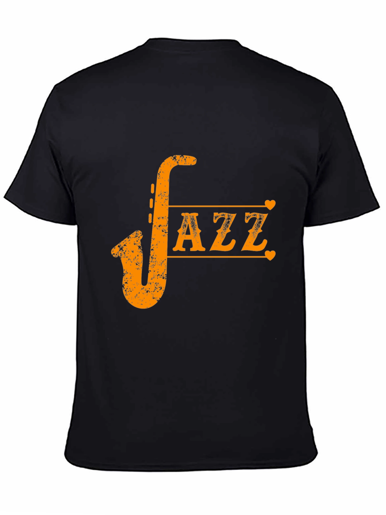 Black Jazz Saxophone Graphic Tee - Cool Musician T-Shirt view 4