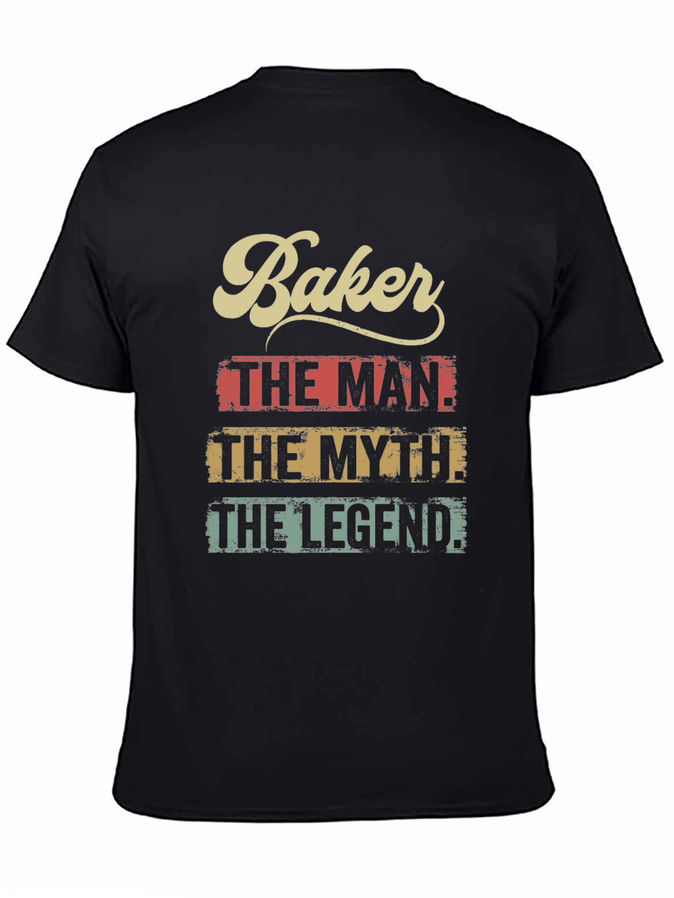 Black Baker The Man, The Myth, The Legend T-Shirt view 4