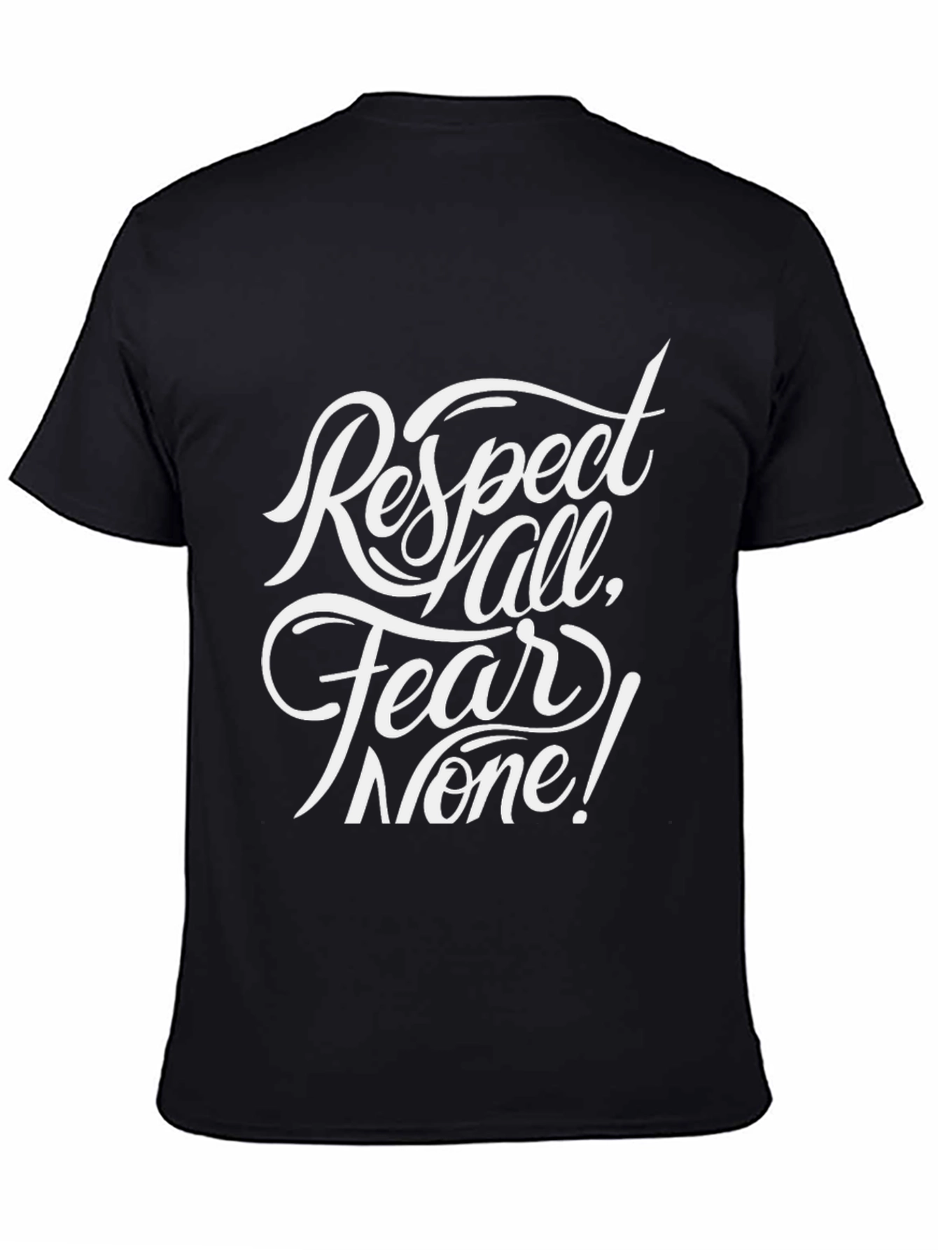 Black Respect All Fear None Graphic T-Shirt view 4